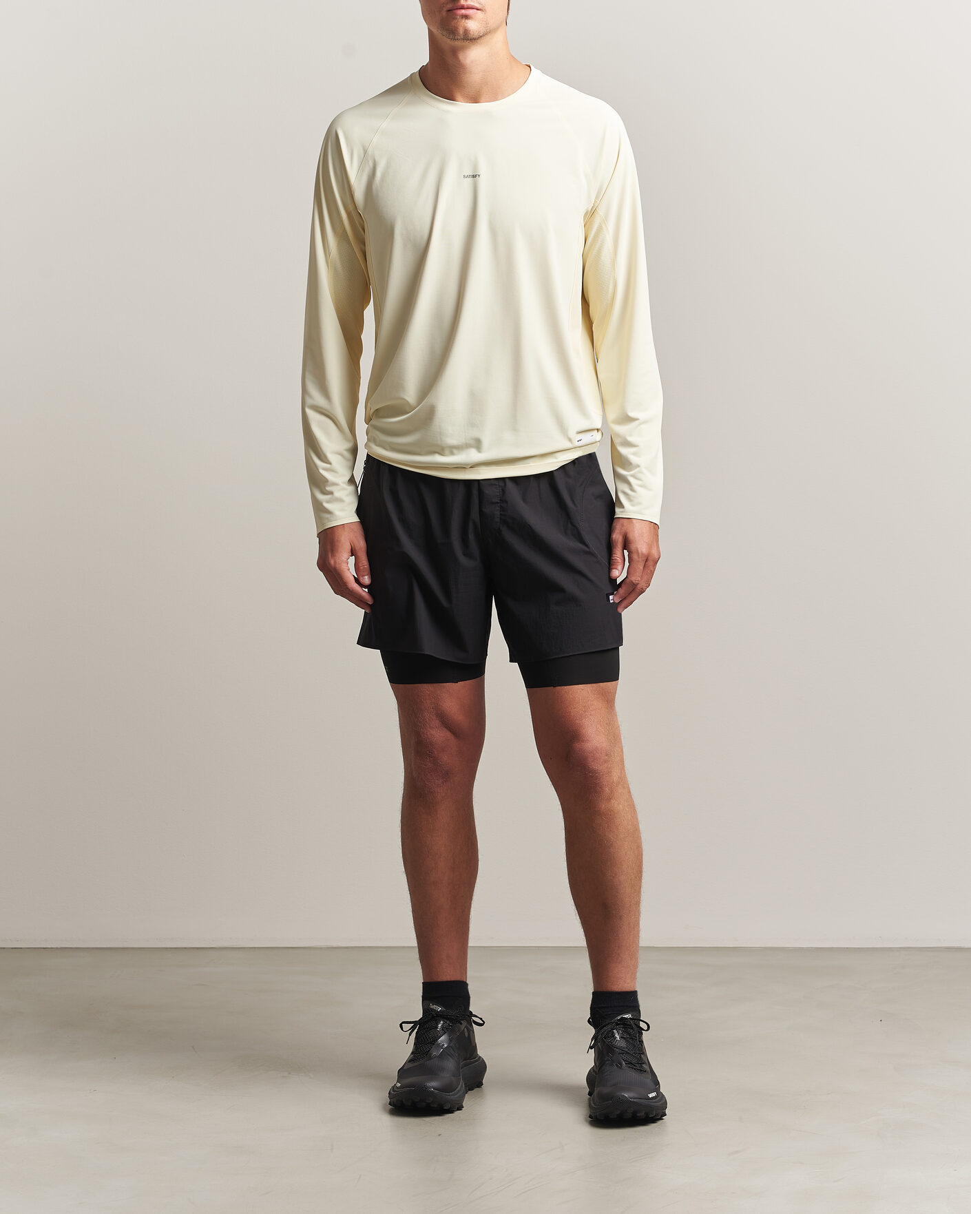 Herre | T-Shirts | Satisfy | AuraLite UV Long Sleeve T-Shirt Transparent Yellow