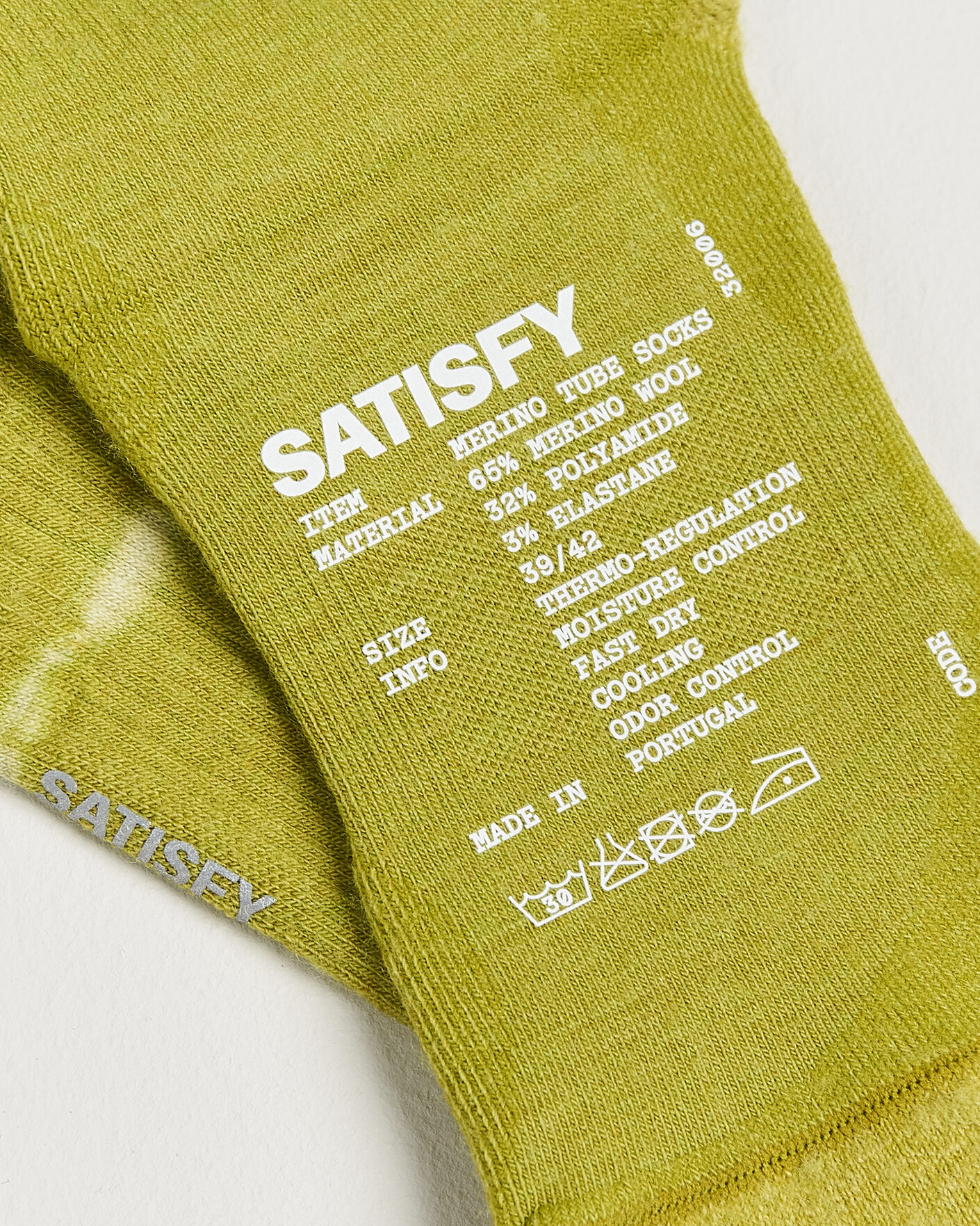 Herre | Undertøy | Satisfy | Merino Tube Socks Tie Dye Covert Green
