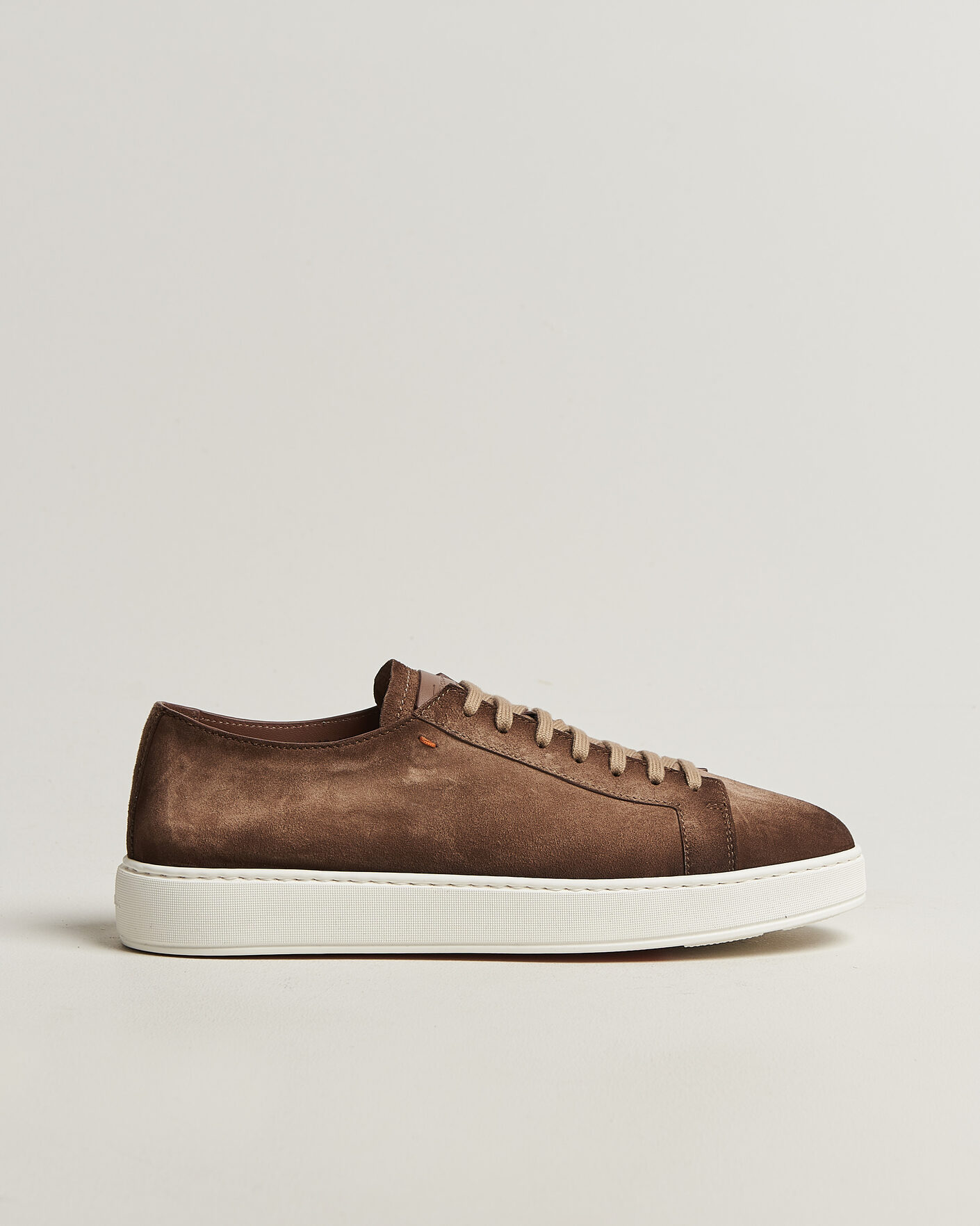 Herre | Sneakers | Santoni | Cleanic Silk Suede Sneakers Dark Brown