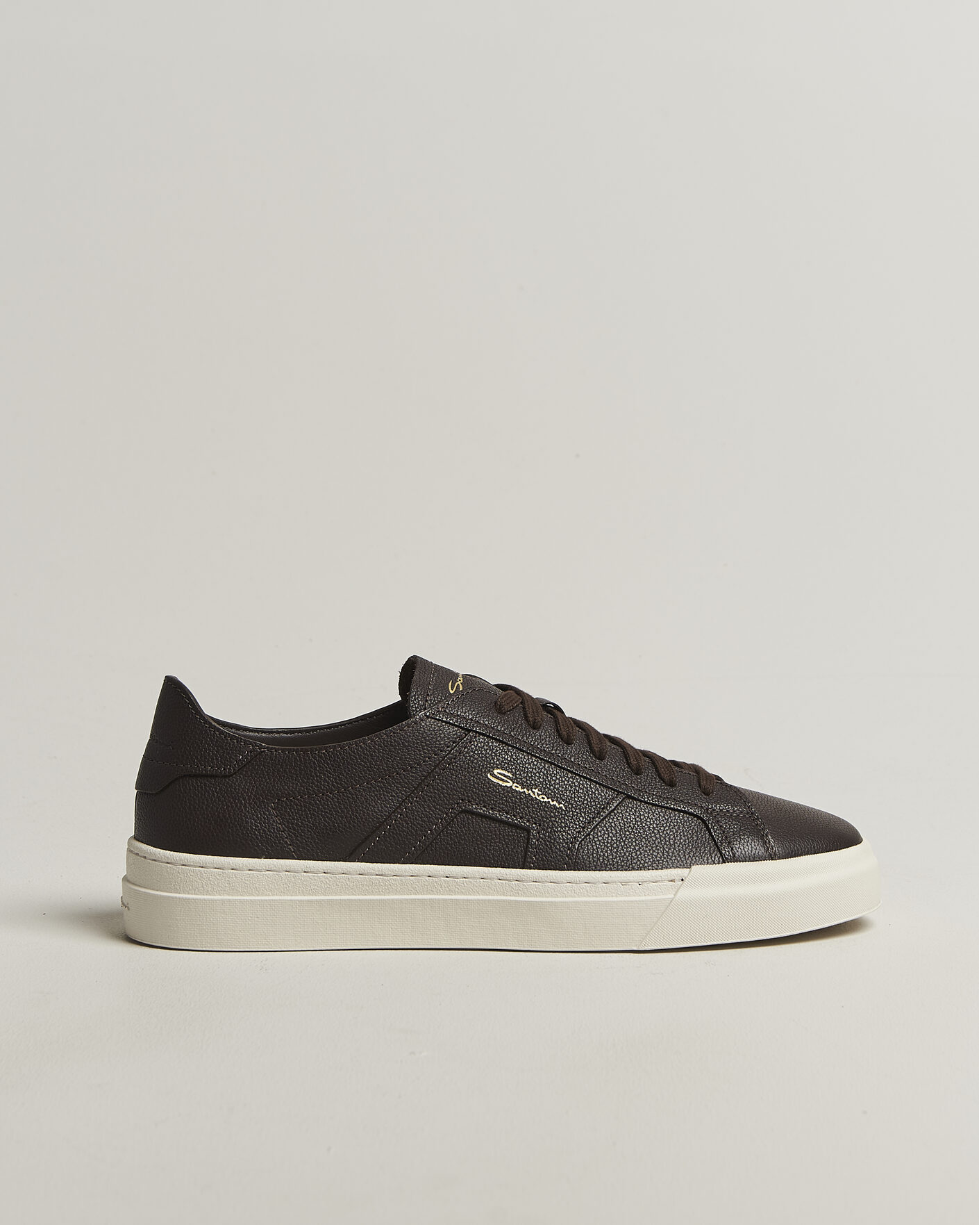Herre | Sneakers | Santoni | Double Buckle Sneakers Dark Brown Calf