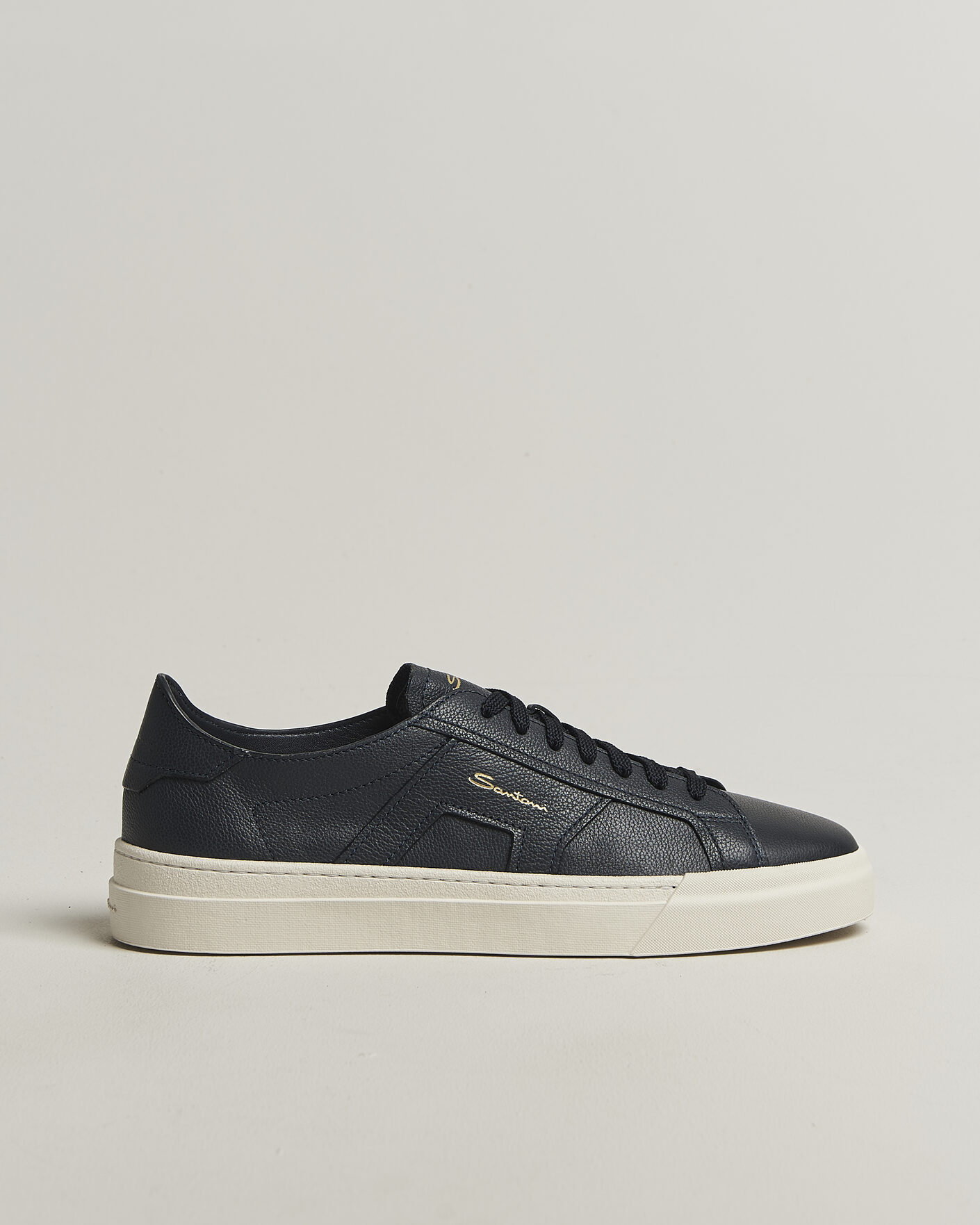 Herre | Sneakers | Santoni | Double Buckle Sneakers Navy Calf