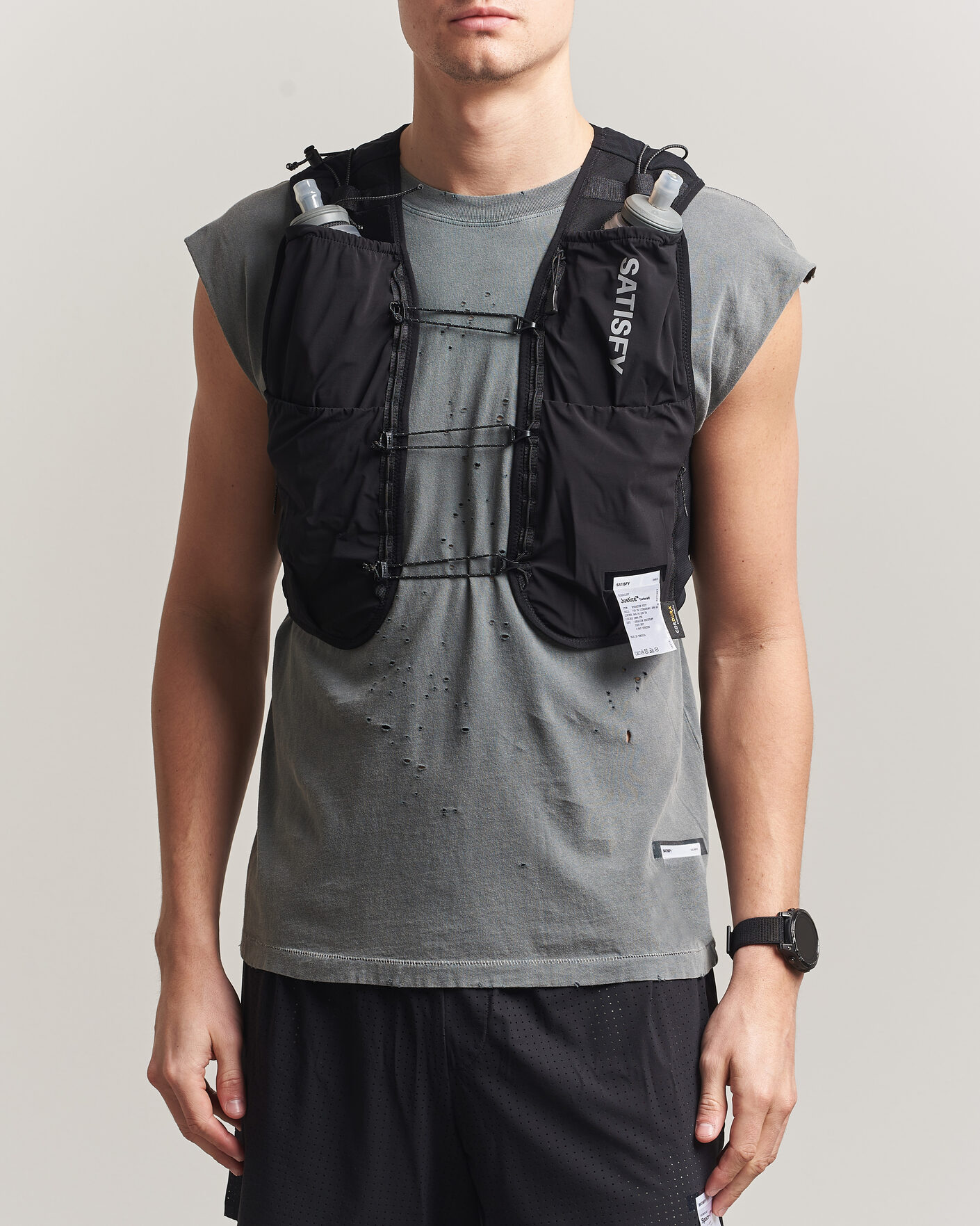 Herre | Active Assesoarer | Satisfy | Justice Cordura Hydration Vest 5L Black