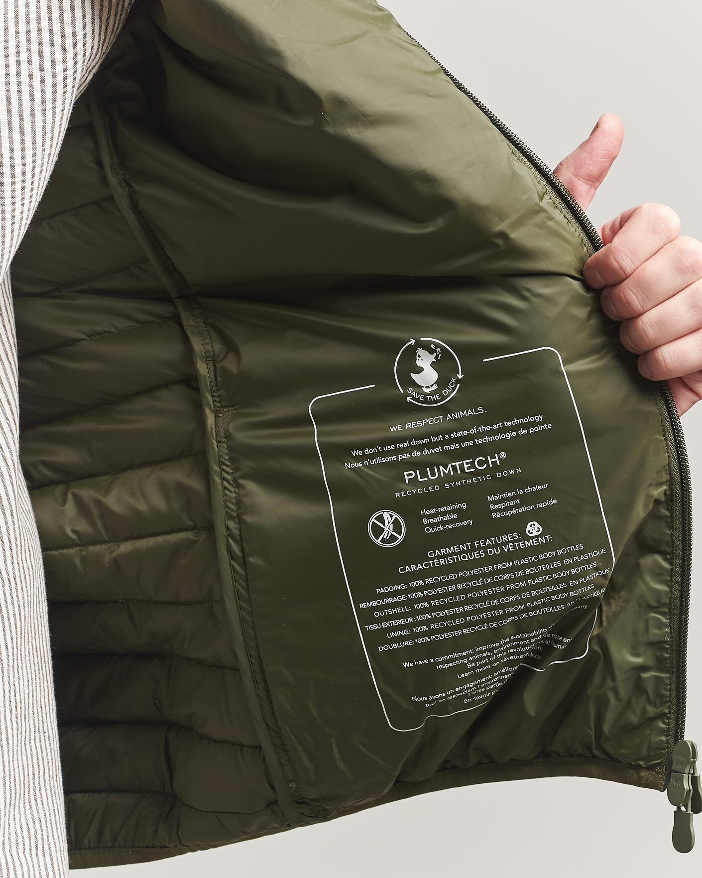 Herre | Jakker | Save The Duck | Cole Lightweight Padded Jacket Snake Green