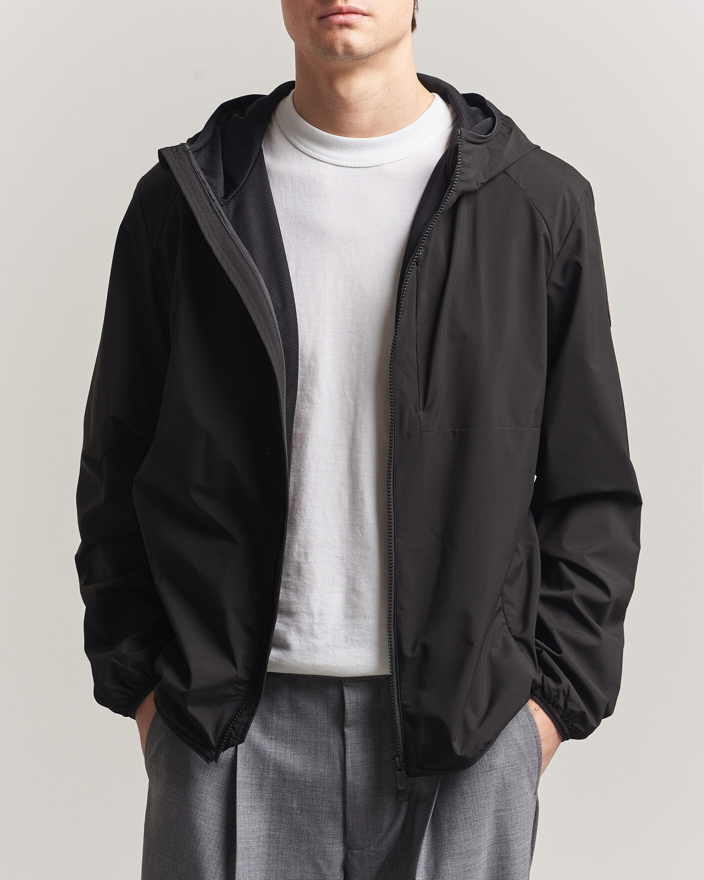 Herre | Jakker | Save The Duck | Pier Wind/Water Resistant Hood Jacket Black