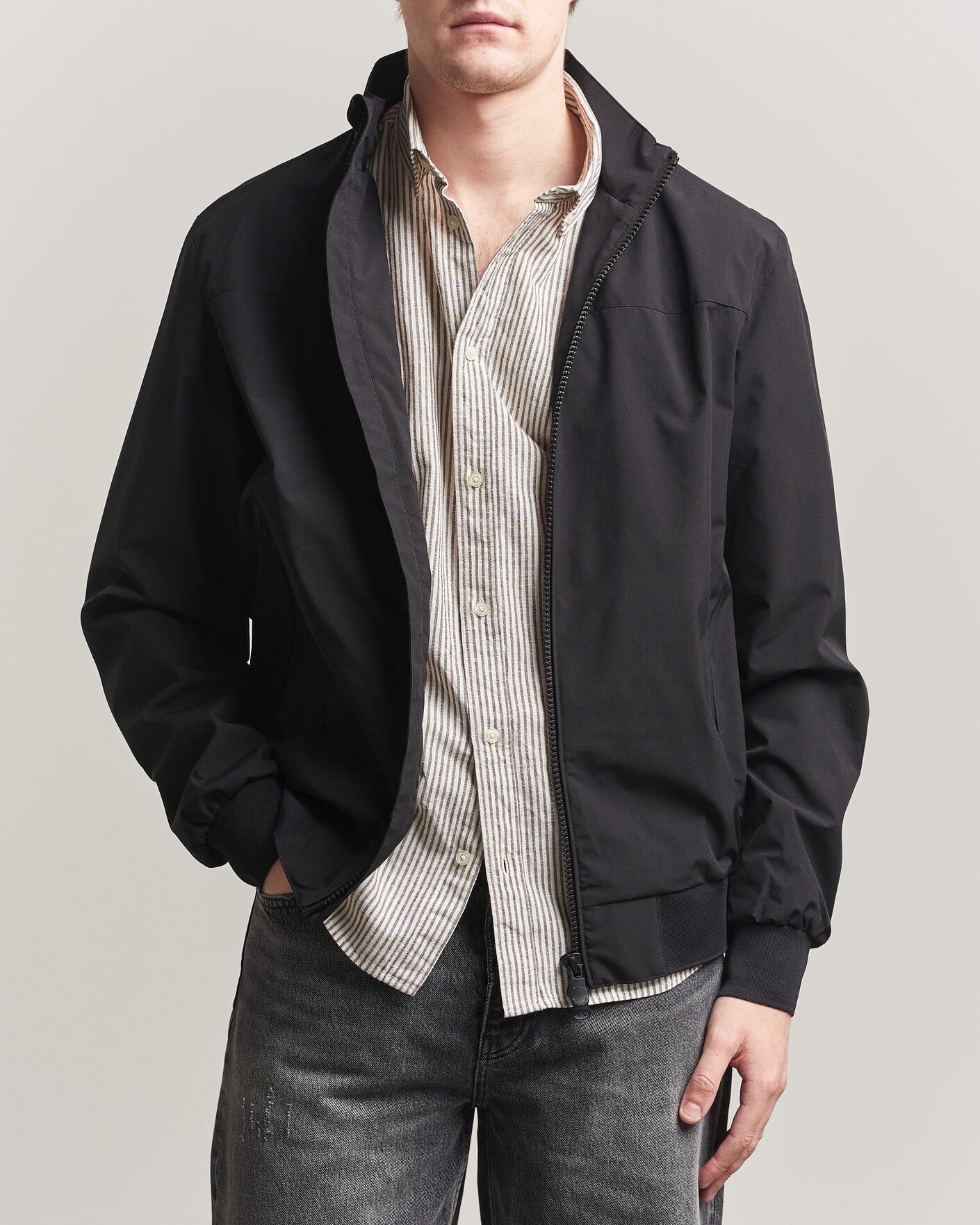 Herre | Jakker | Save The Duck | Finlay Nylon Harrington Jacket Black