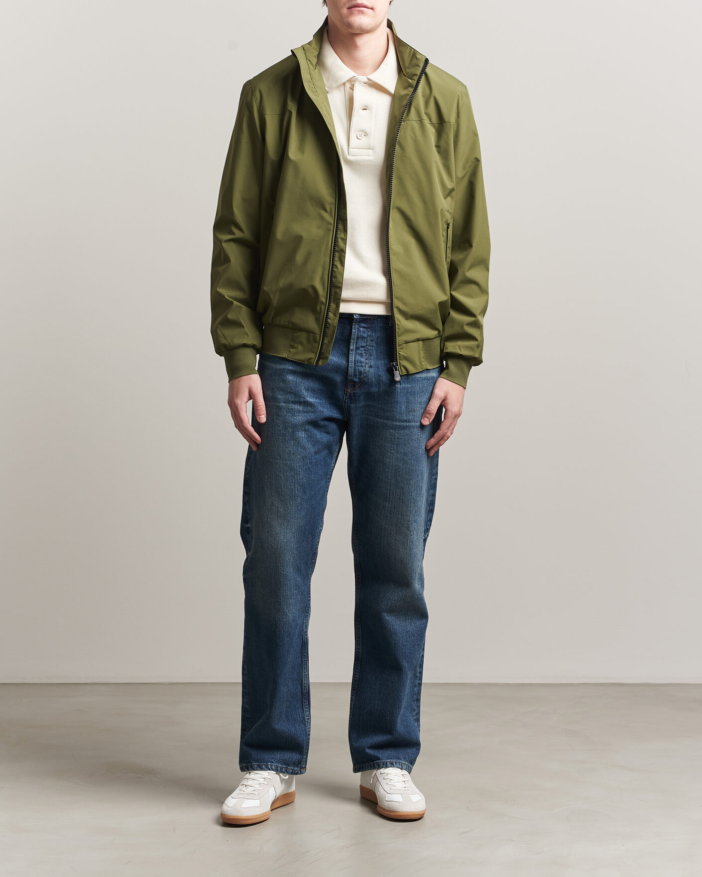 Herre | Jakker | Save The Duck | Finlay Nylon Harrington Jacket Dusty Olive