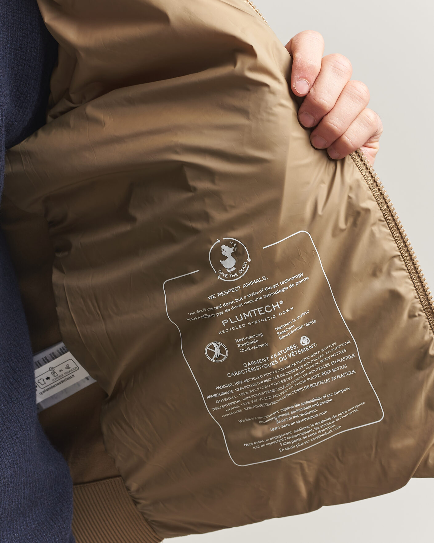 Herre | Jakker | Save The Duck | Sedum Lightweight Padded Hybrid Jacket Khaki Brown