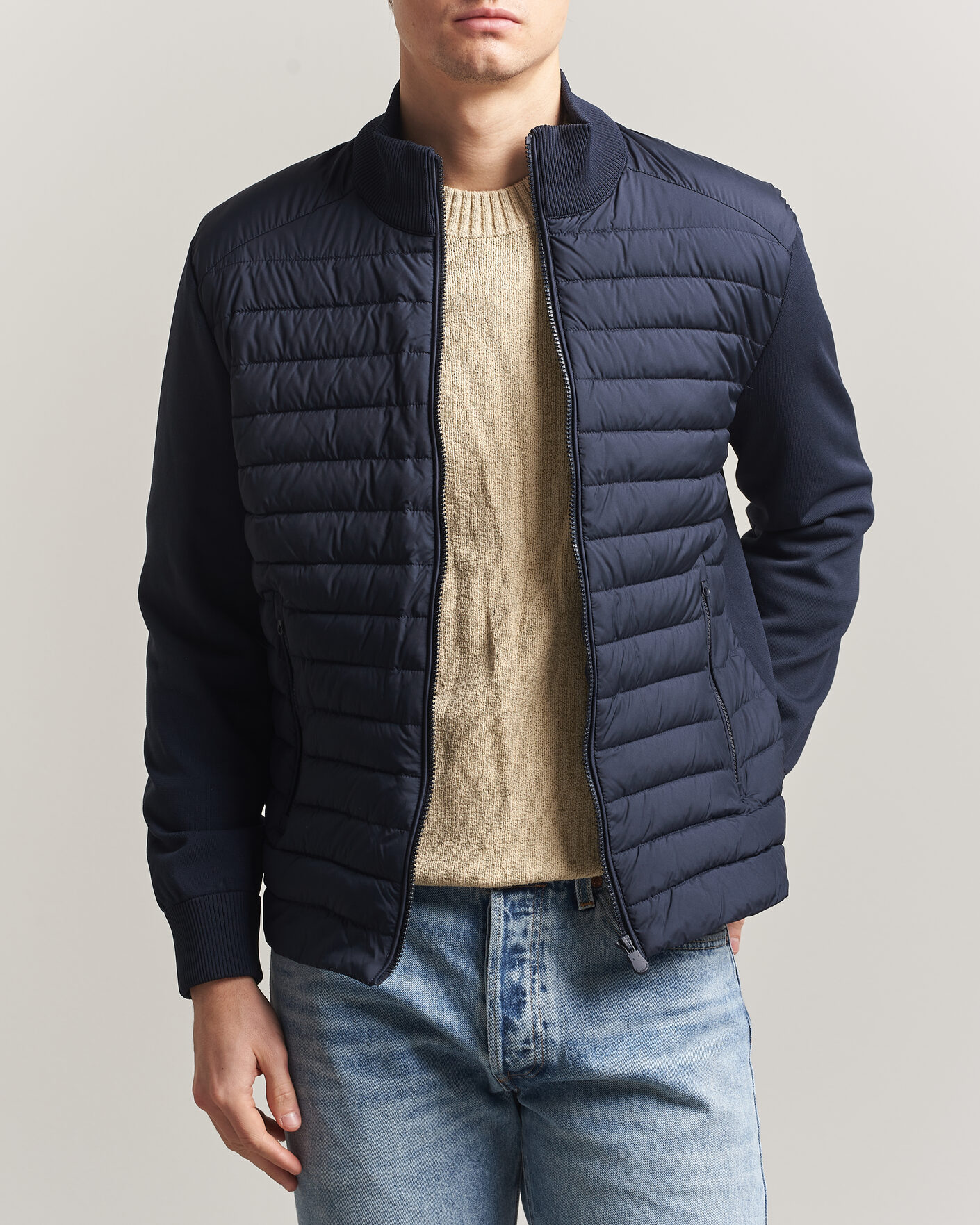 Herre | Jakker | Save The Duck | Sedum Lightweight Padded Hybrid Jacket Navy Blue