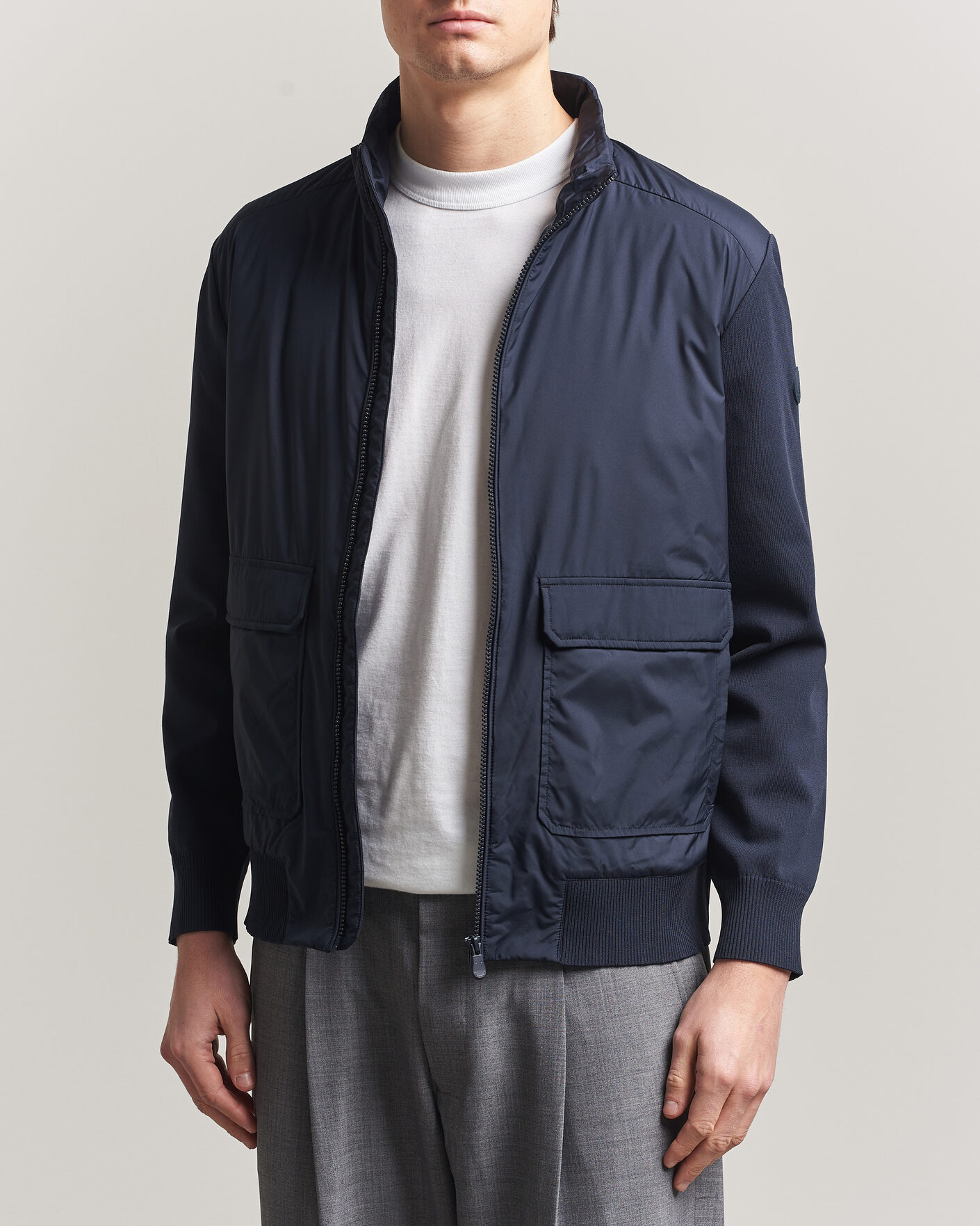 Herre | Jakker | Save The Duck | Alfo Hybrid Jacket Navy Blue
