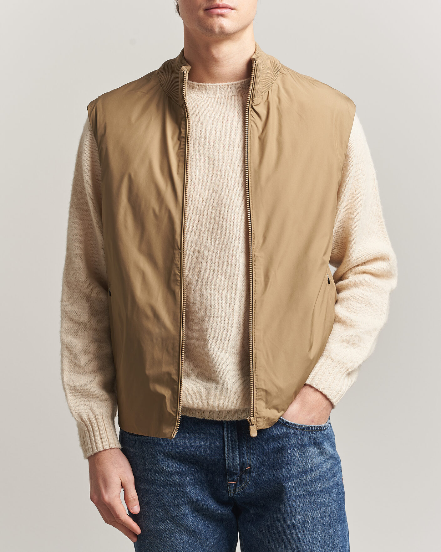 Herre | Vester | Save The Duck | Orris Hybrid Vest Khaki Brown