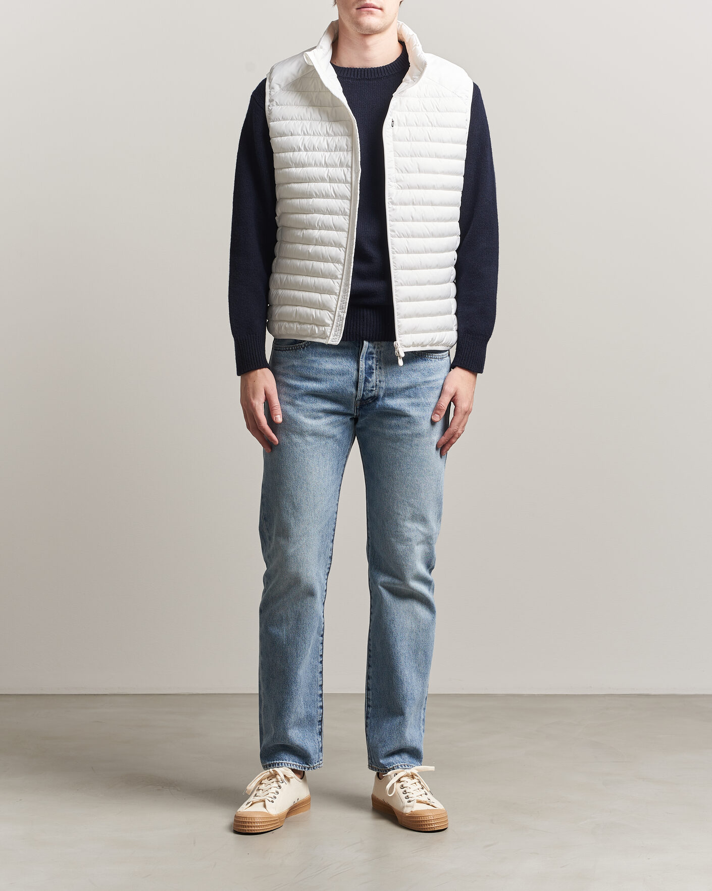 Herre | Vester | Save The Duck | Dave Lightweight Padded Vest Dull White