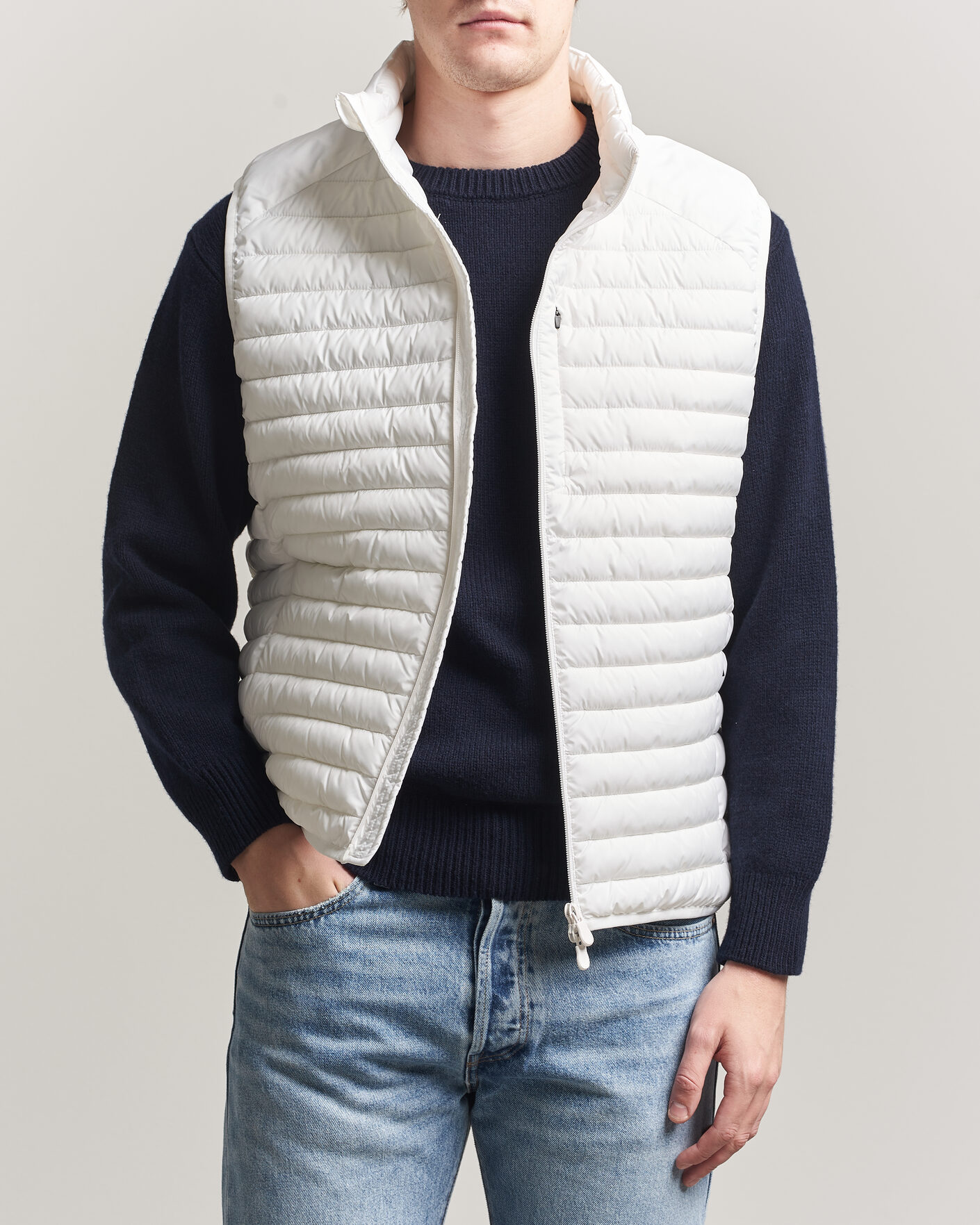 Herre | Vester | Save The Duck | Dave Lightweight Padded Vest Dull White