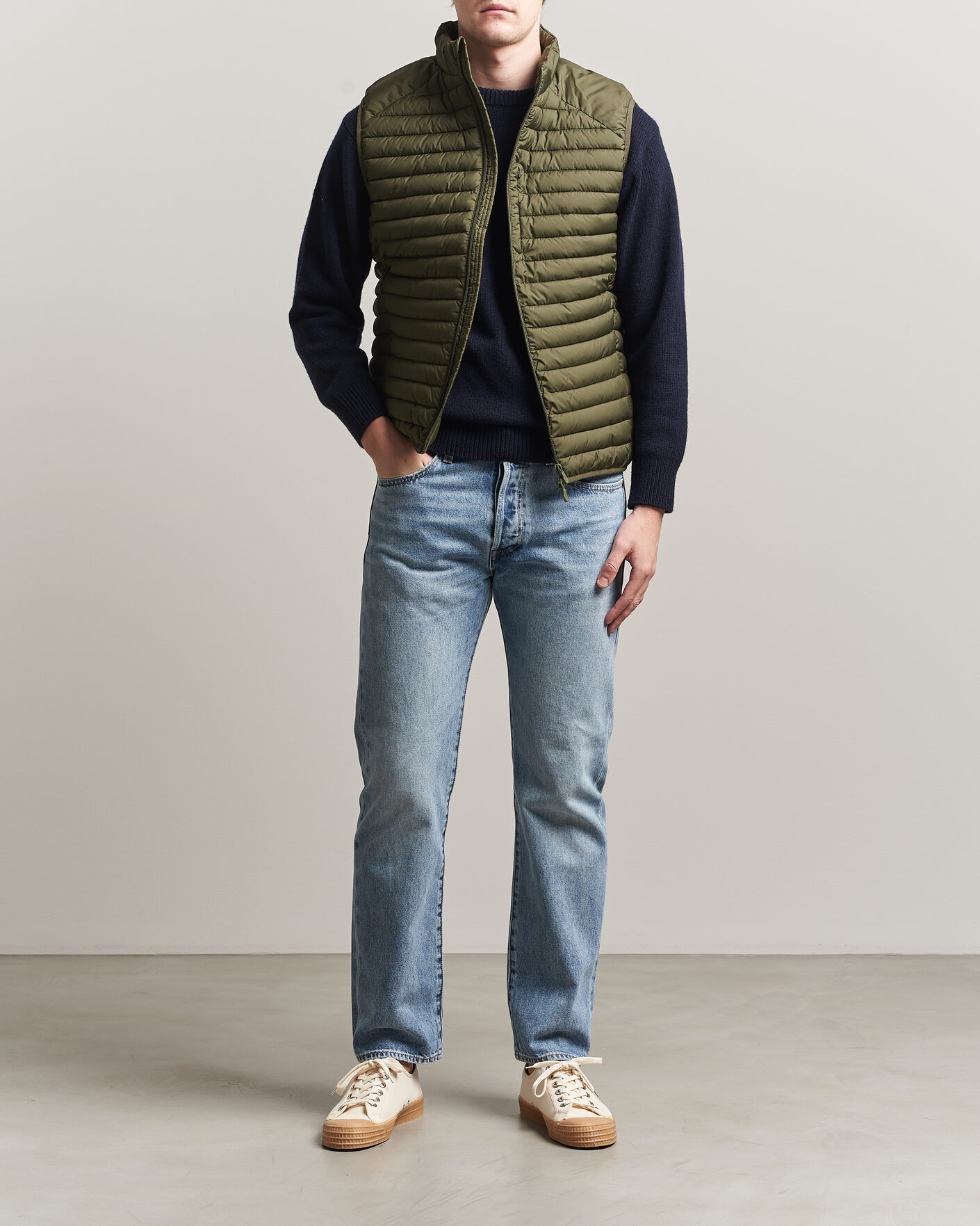 Herre | Vester | Save The Duck | Dave Lightweight Padded Vest Snake Green