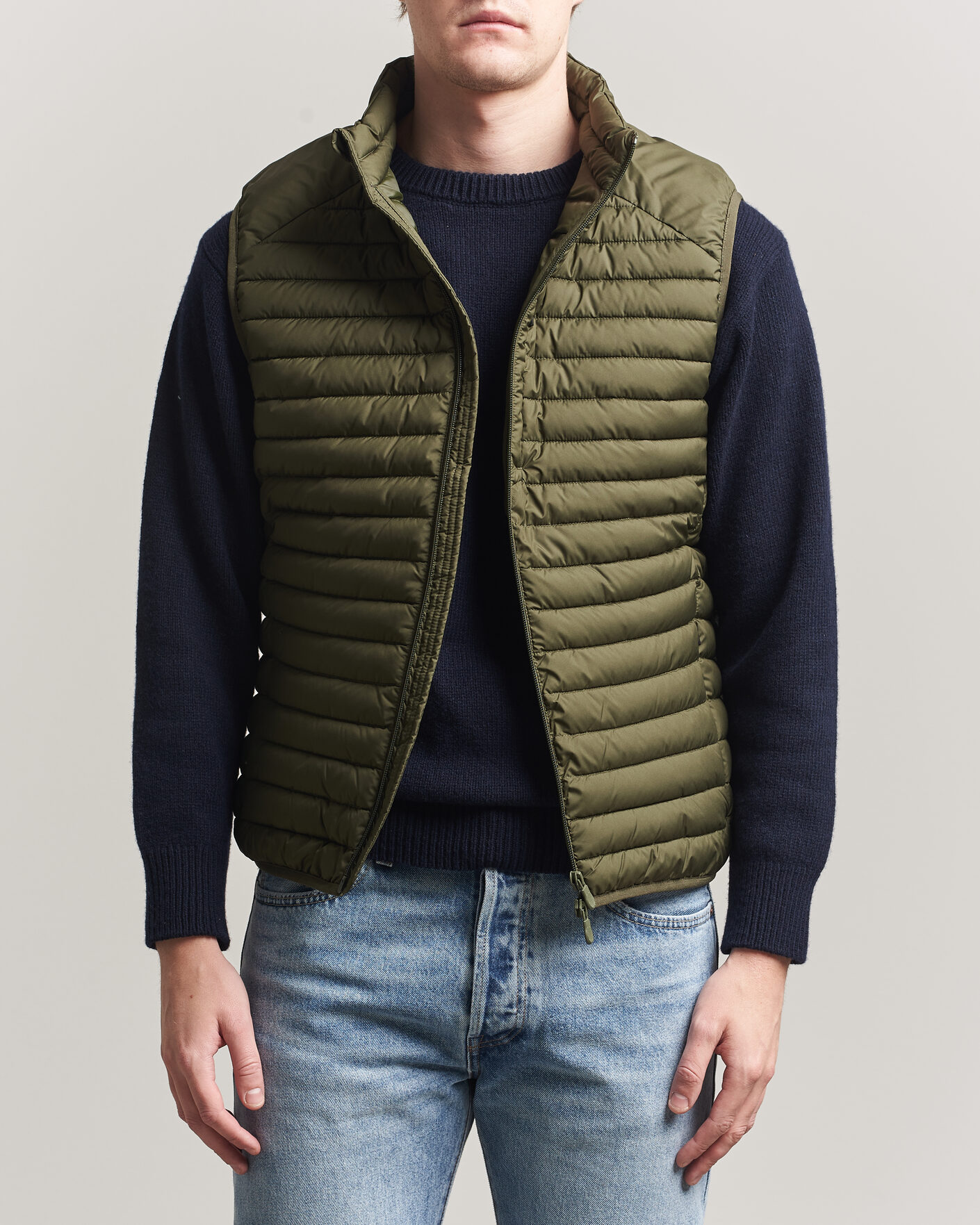 Herre | Vester | Save The Duck | Dave Lightweight Padded Vest Snake Green