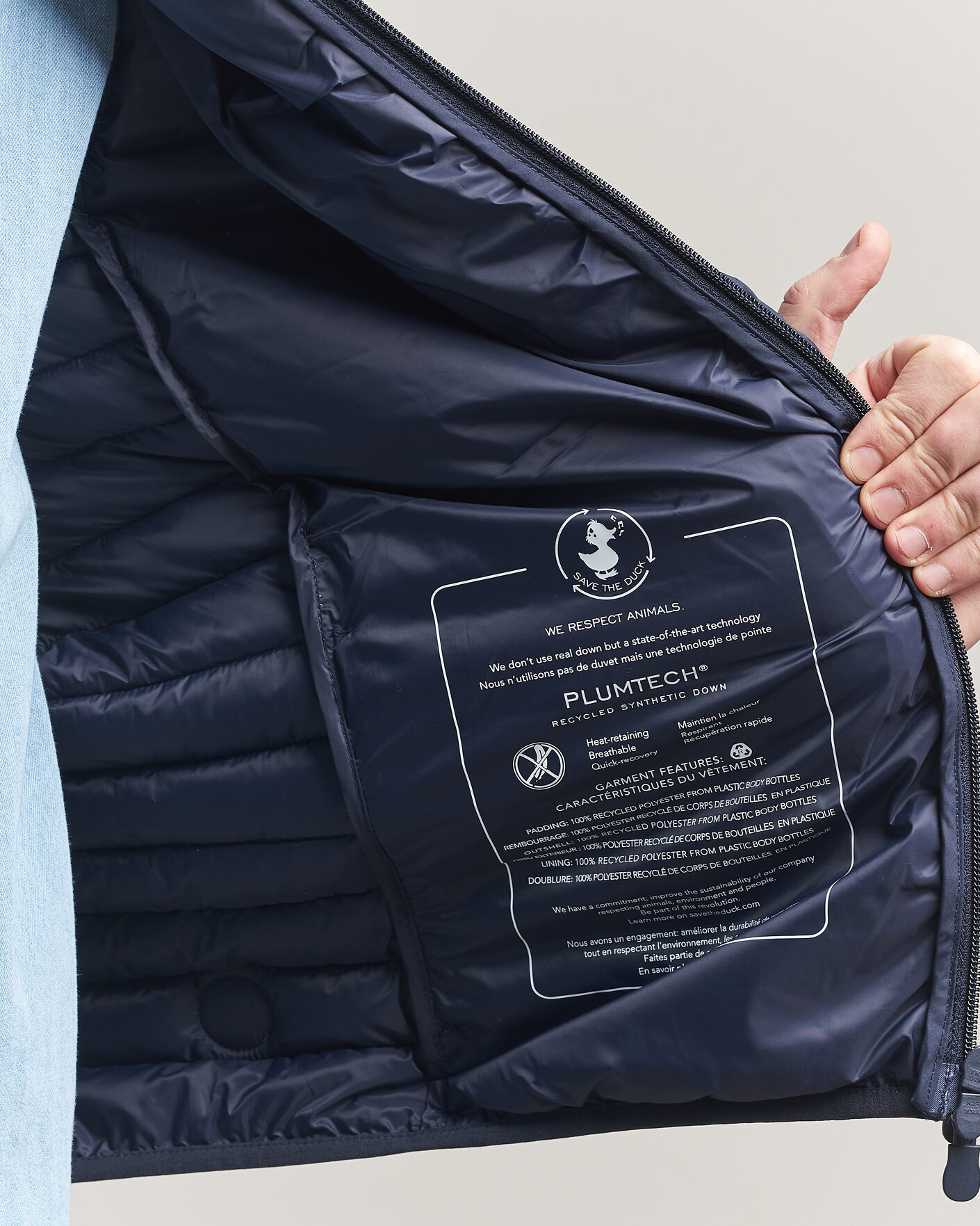 Herre | Vester | Save The Duck | Dave Lightweight Padded Vest Navy Blue