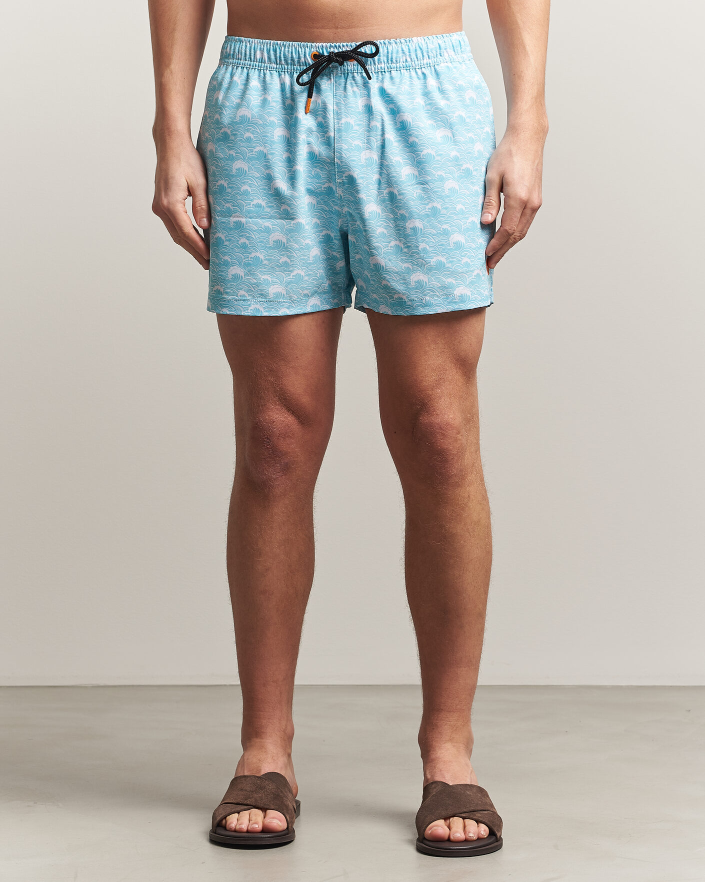 Herre | Badeshorts | Save The Duck | Printed Drawstring Swimshorts Waves