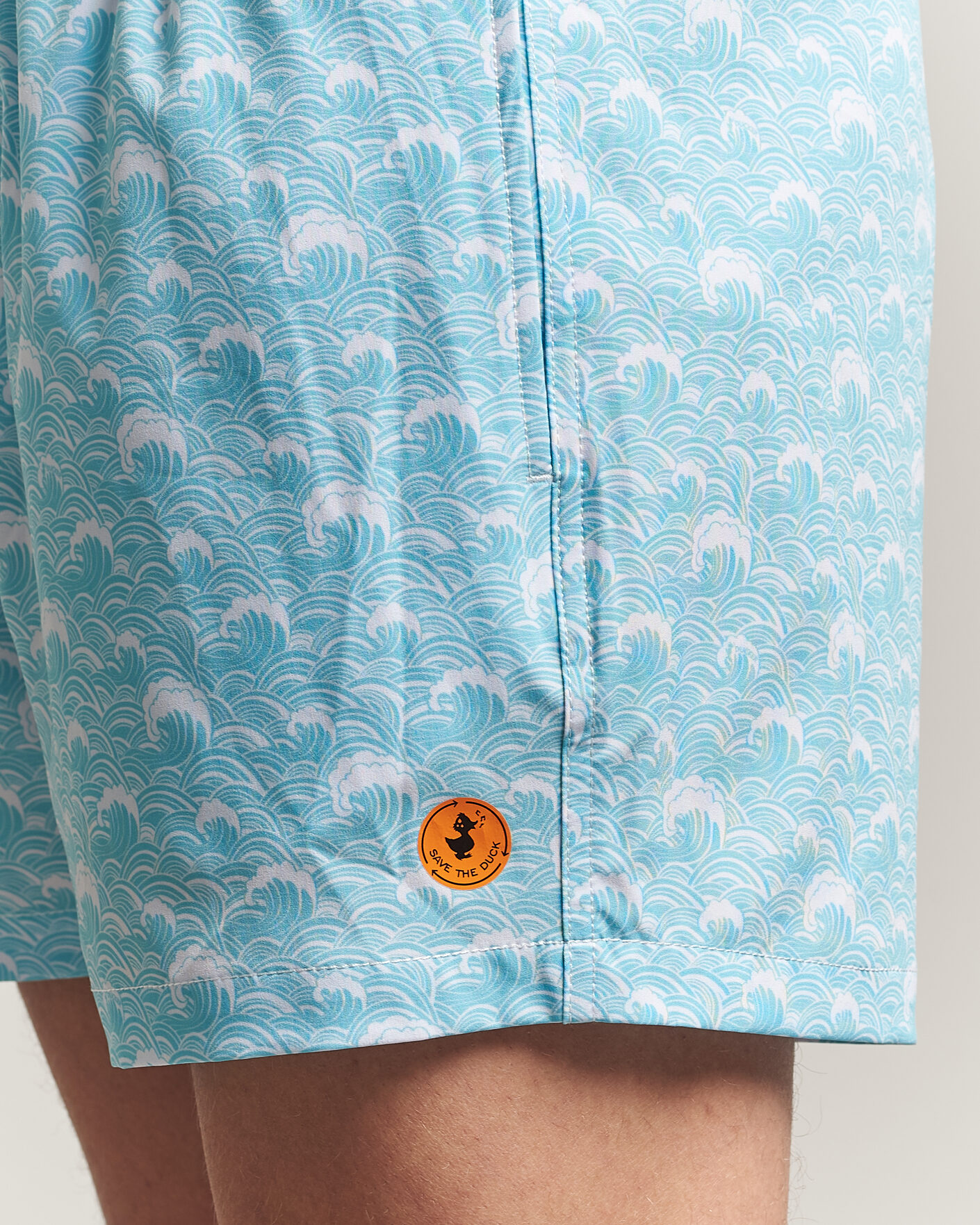 Herre | Badeshorts | Save The Duck | Printed Drawstring Swimshorts Waves