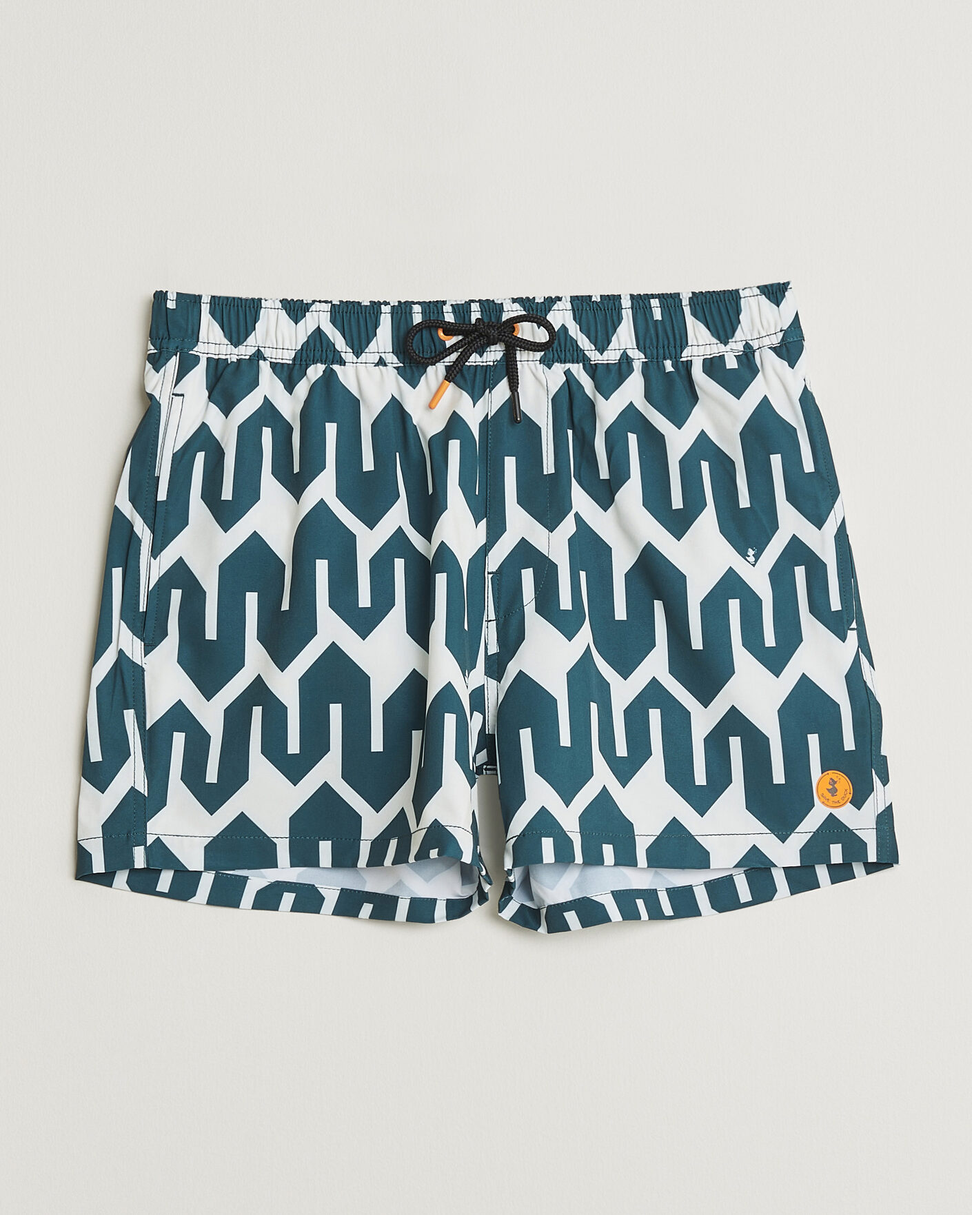 Herre | Badeshorts | Save The Duck | Printed Drawstring Swimshorts Zig Zag