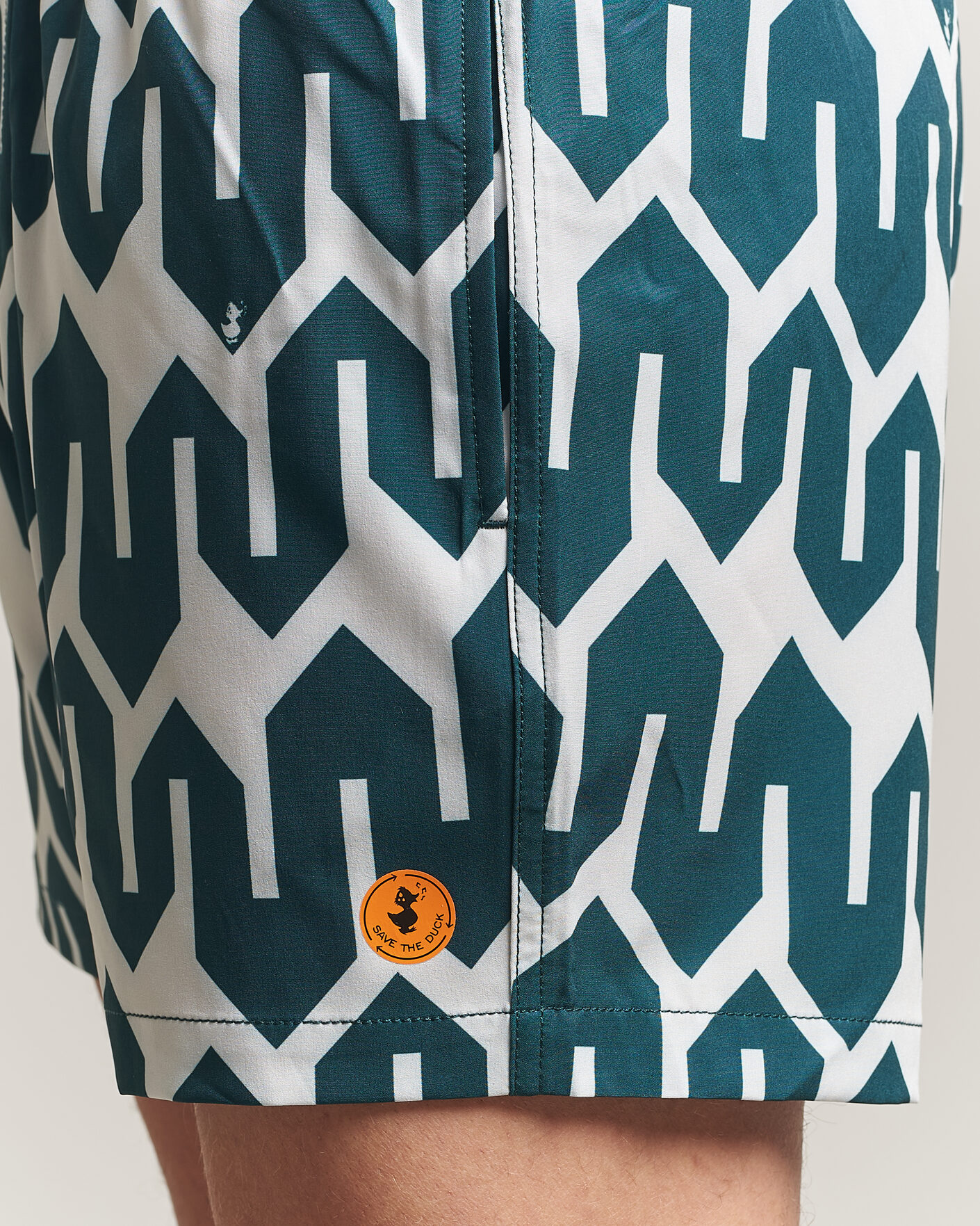 Herre | Badeshorts | Save The Duck | Printed Drawstring Swimshorts Zig Zag