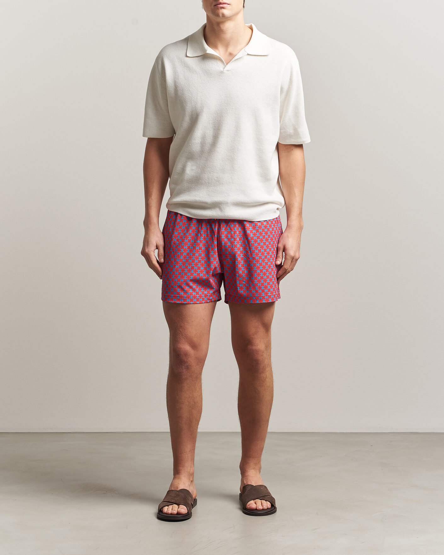 Herre | Badeshorts | Save The Duck | Printed Drawstring Swimshorts Geometrical Flowers