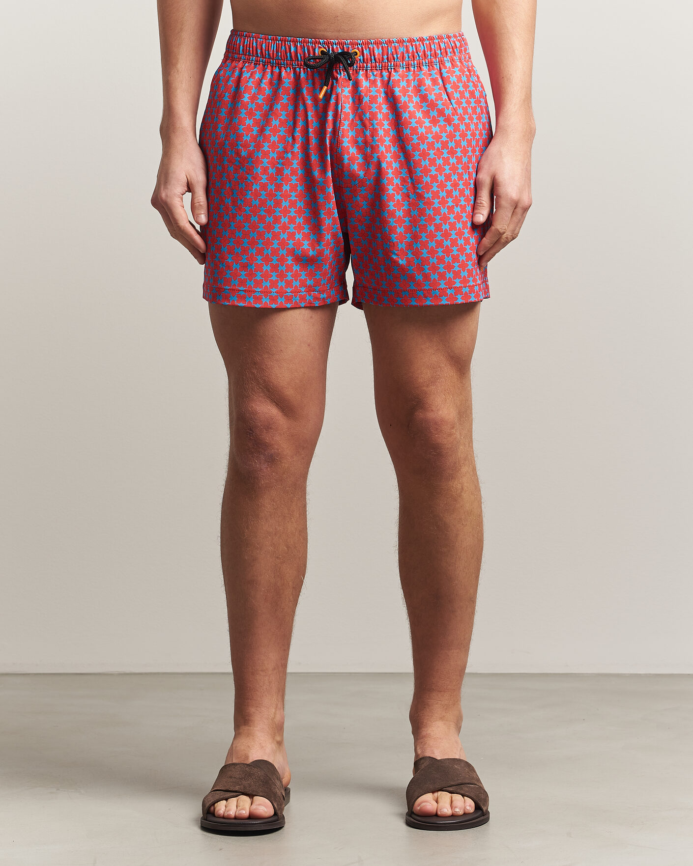 Herre | Badeshorts | Save The Duck | Printed Drawstring Swimshorts Geometrical Flowers
