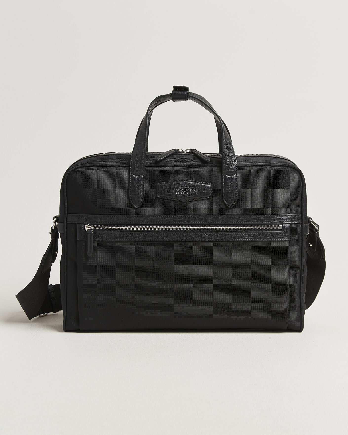 Herre | Vesker | Smythson | Canvas Norton Briefcase Black