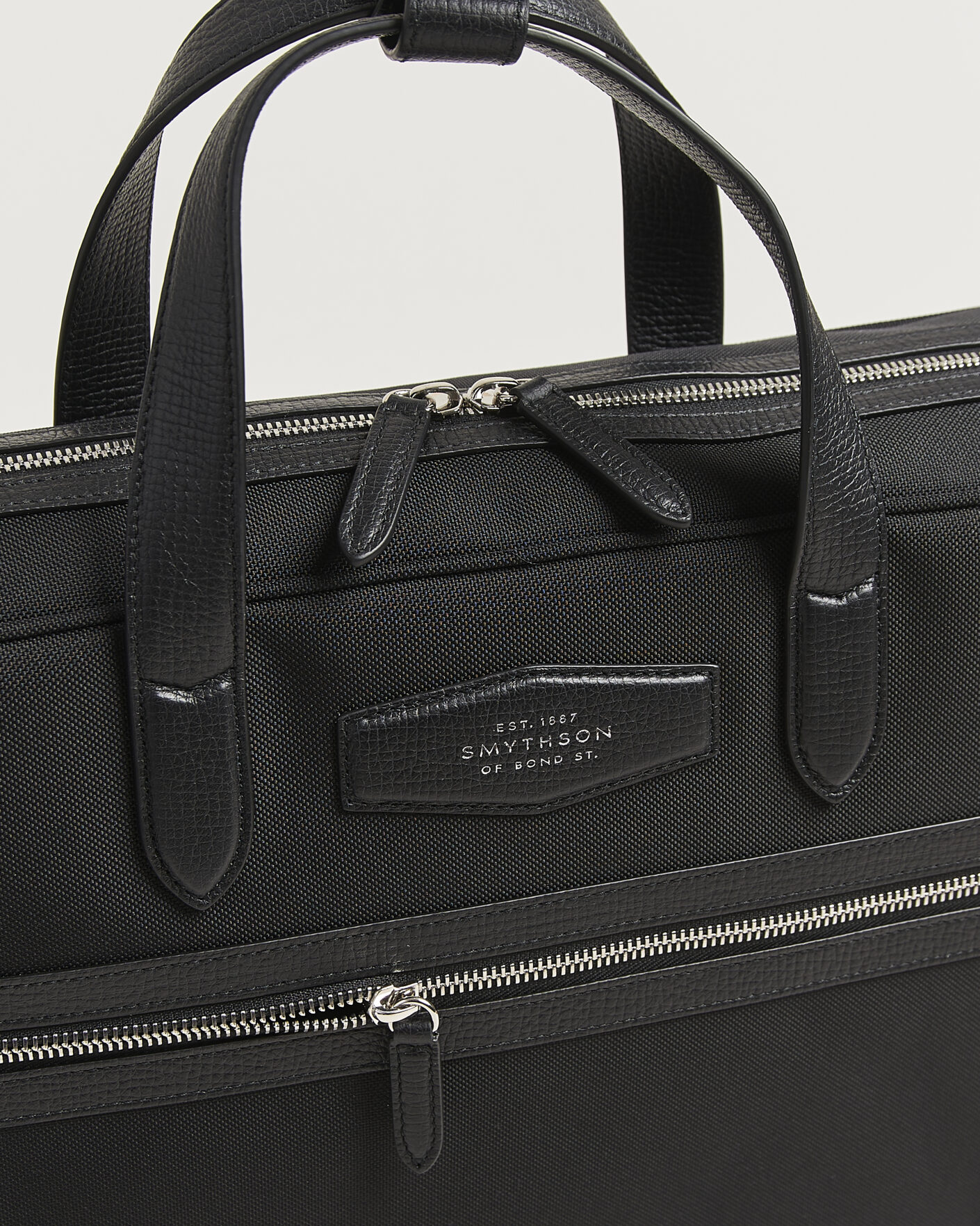 Herre | Vesker | Smythson | Canvas Norton Briefcase Black