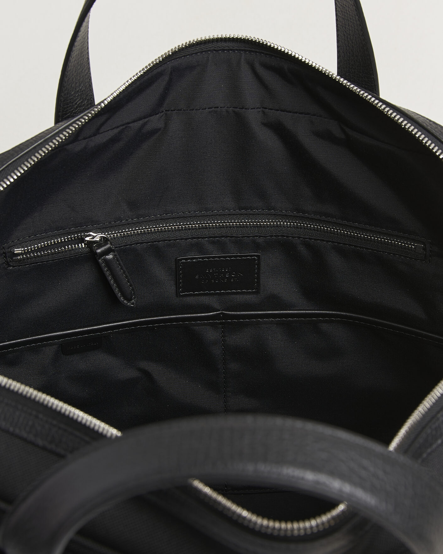 Herre | Vesker | Smythson | Canvas Norton Briefcase Black