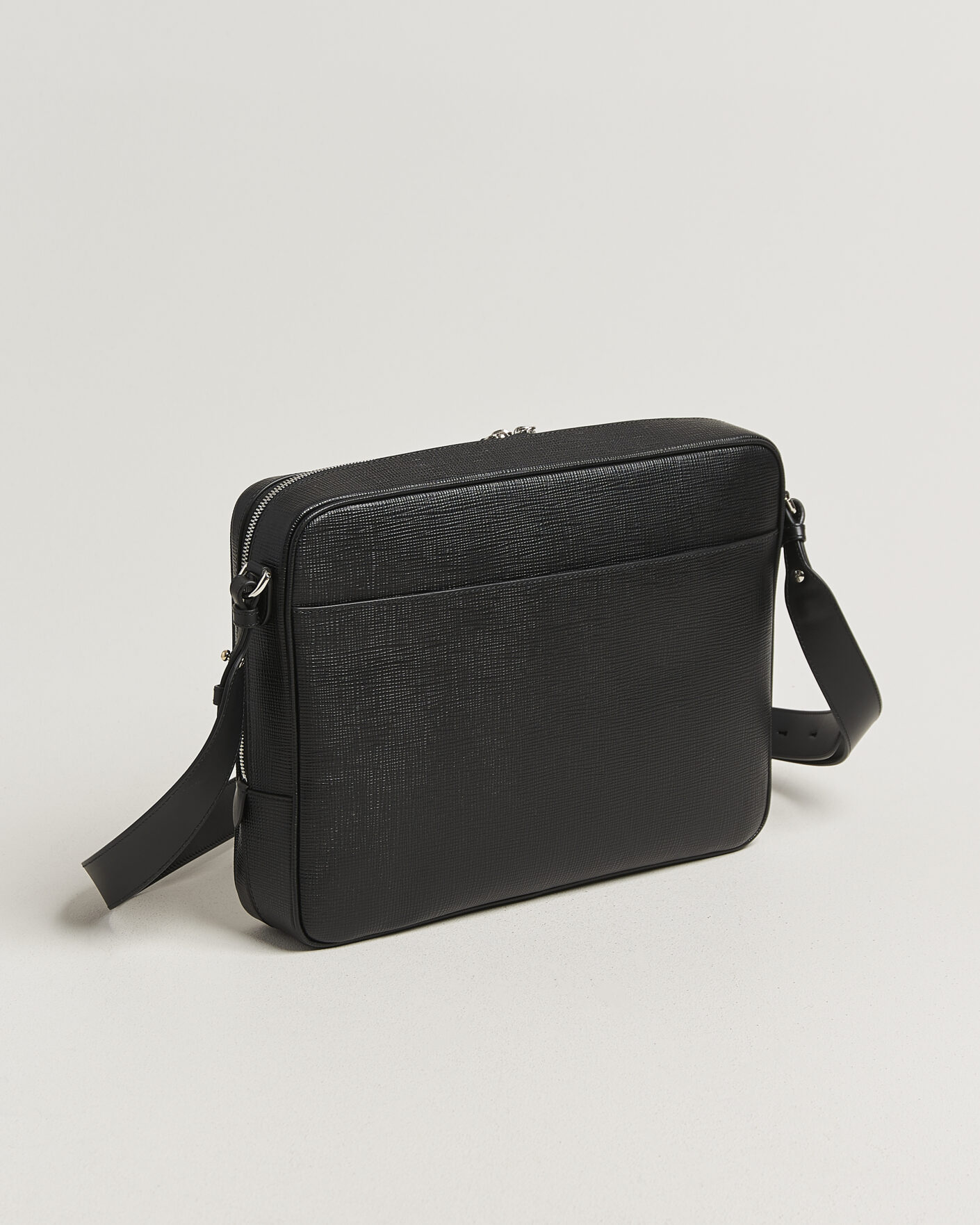 Herre | Vesker | Smythson | Panama Slim Messenger Bag Black