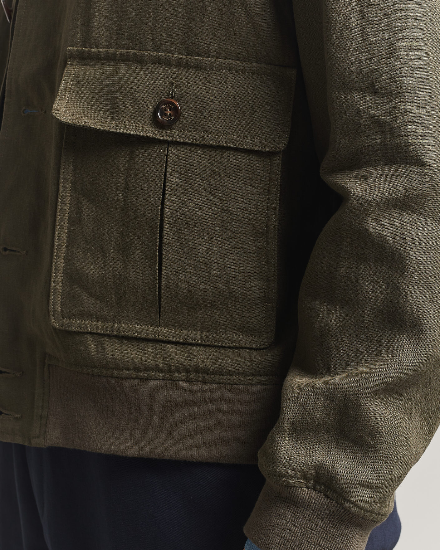 Herre | Jakker | Valstar | Valstarino Linen Jacket Olive