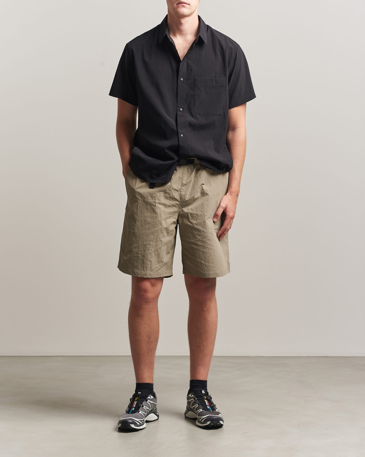 Herre | T-Shirts | Snow Peak | Quick Dry Shirt Black