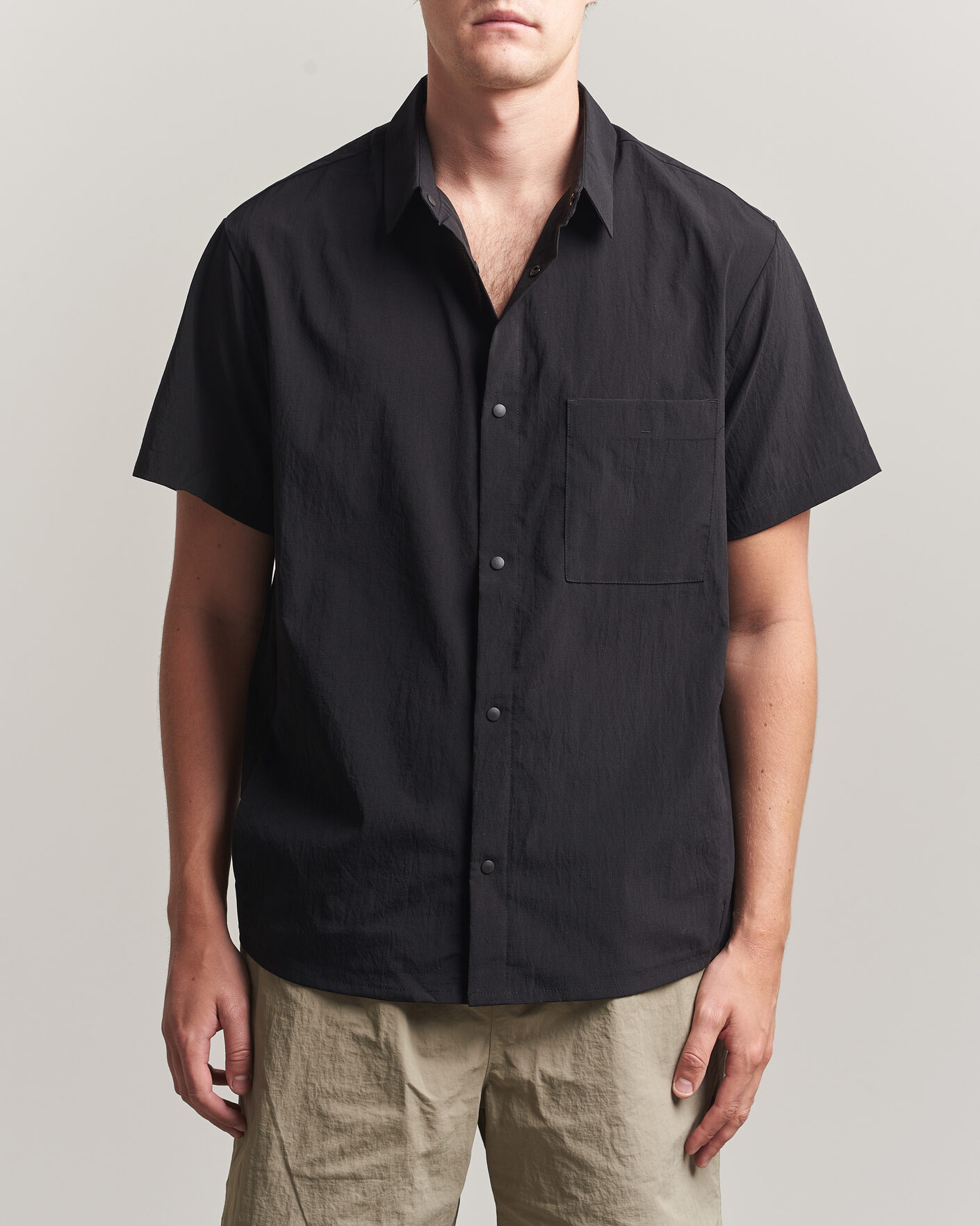 Herre | T-Shirts | Snow Peak | Quick Dry Shirt Black