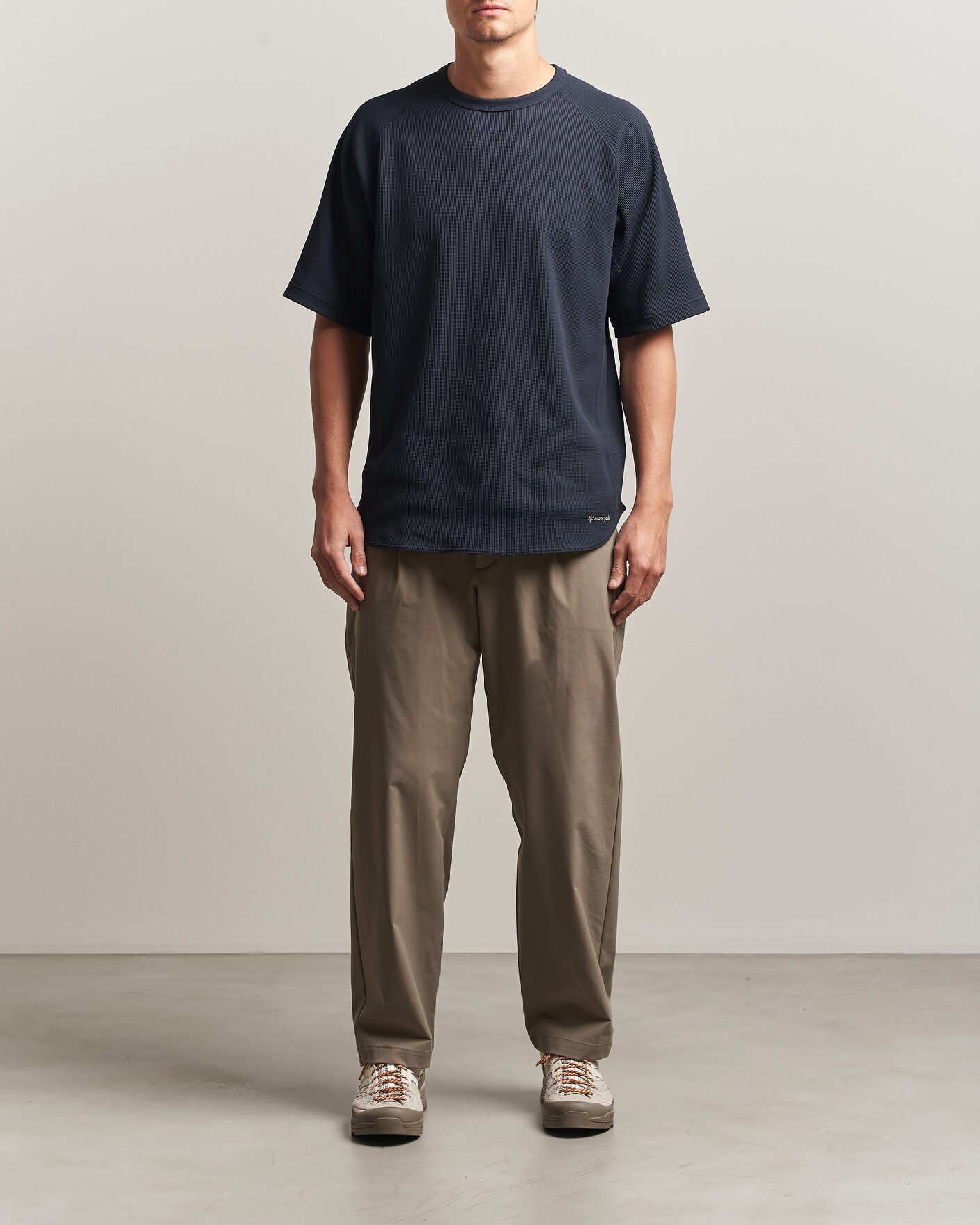Herre | T-Shirts | Snow Peak | Dry Waffle T-Shirt Dark Navy