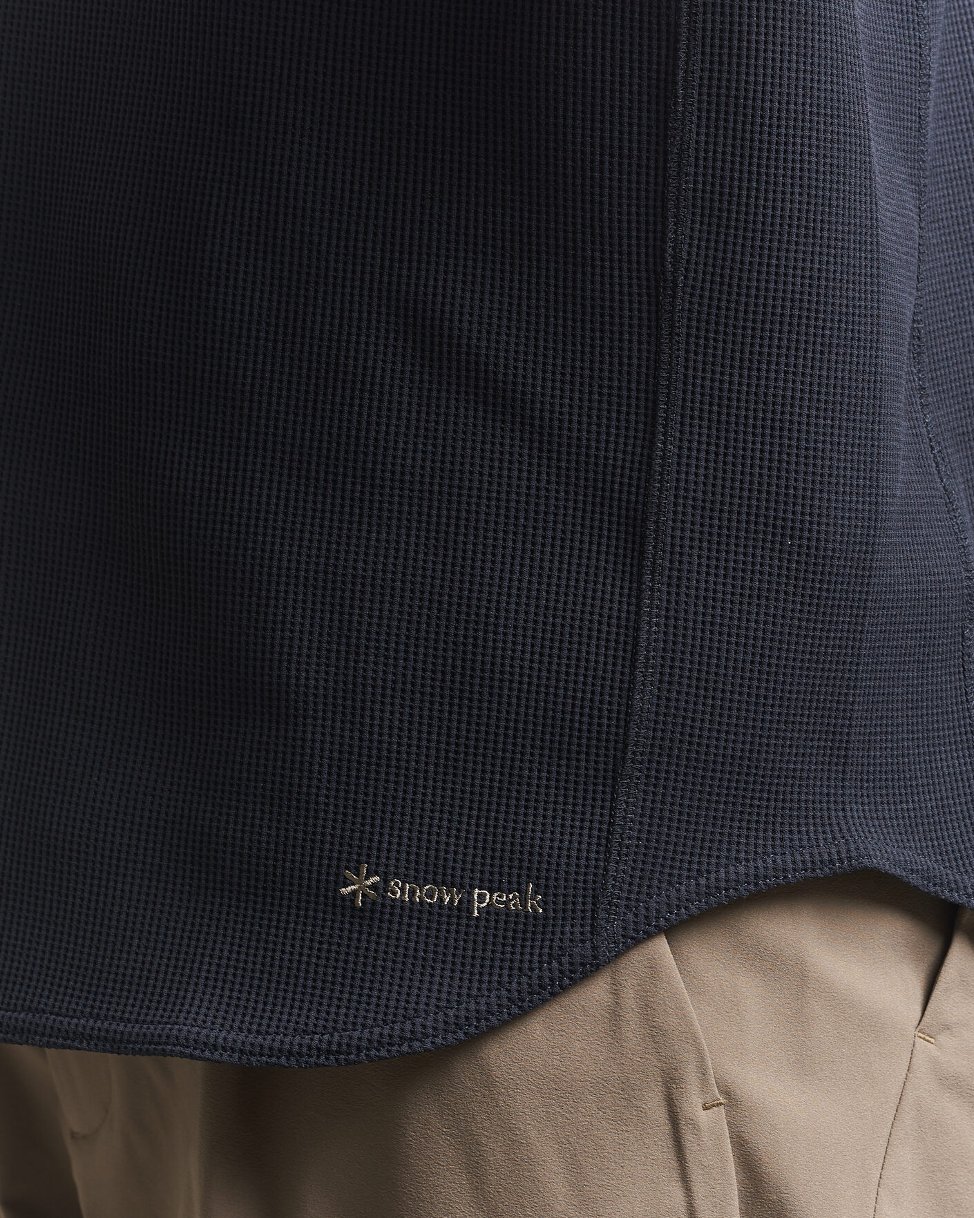 Herre | T-Shirts | Snow Peak | Dry Waffle T-Shirt Dark Navy