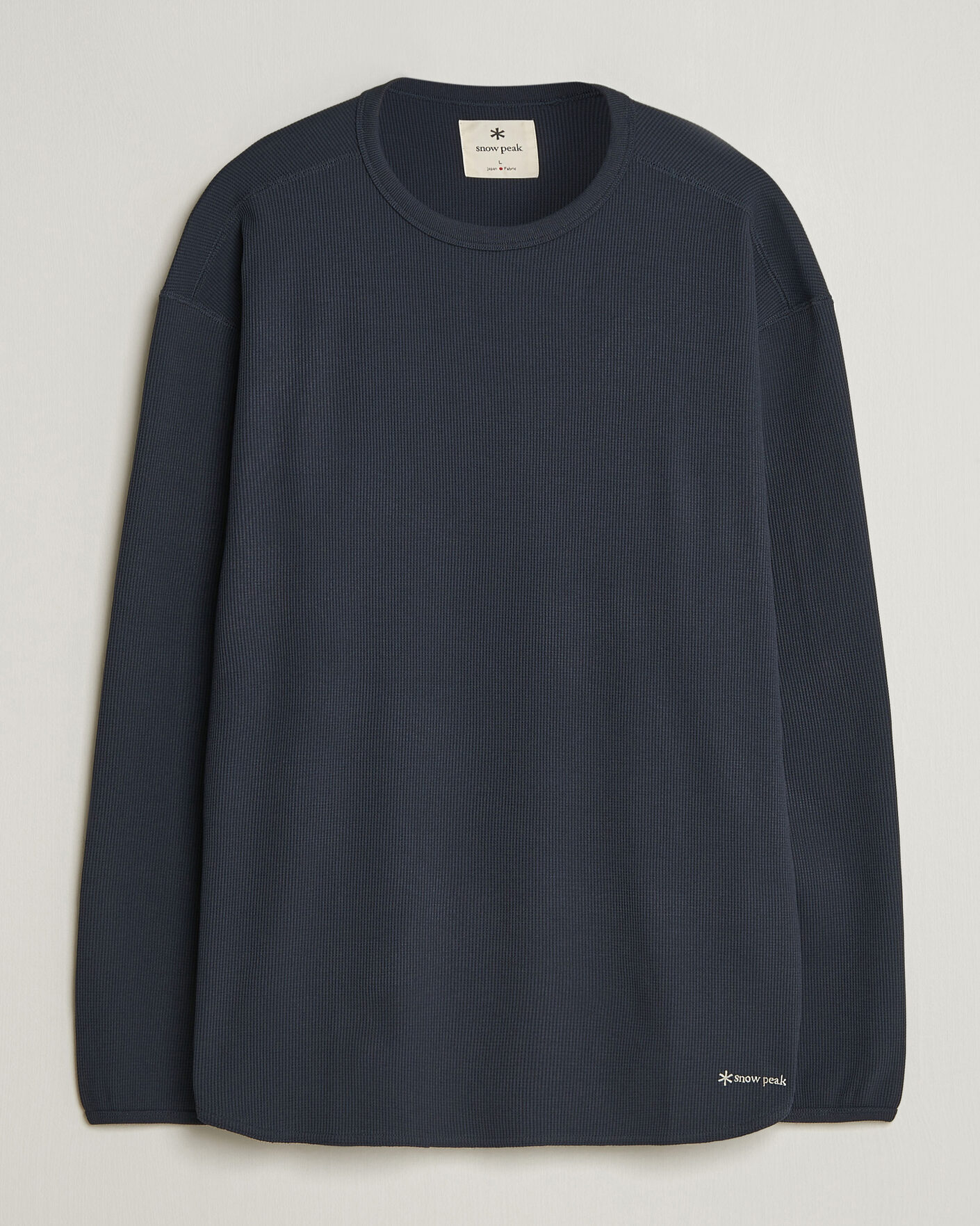 Herre | T-Shirts | Snow Peak | Dry Waffle Long Sleeve T-Shirt Dark Navy