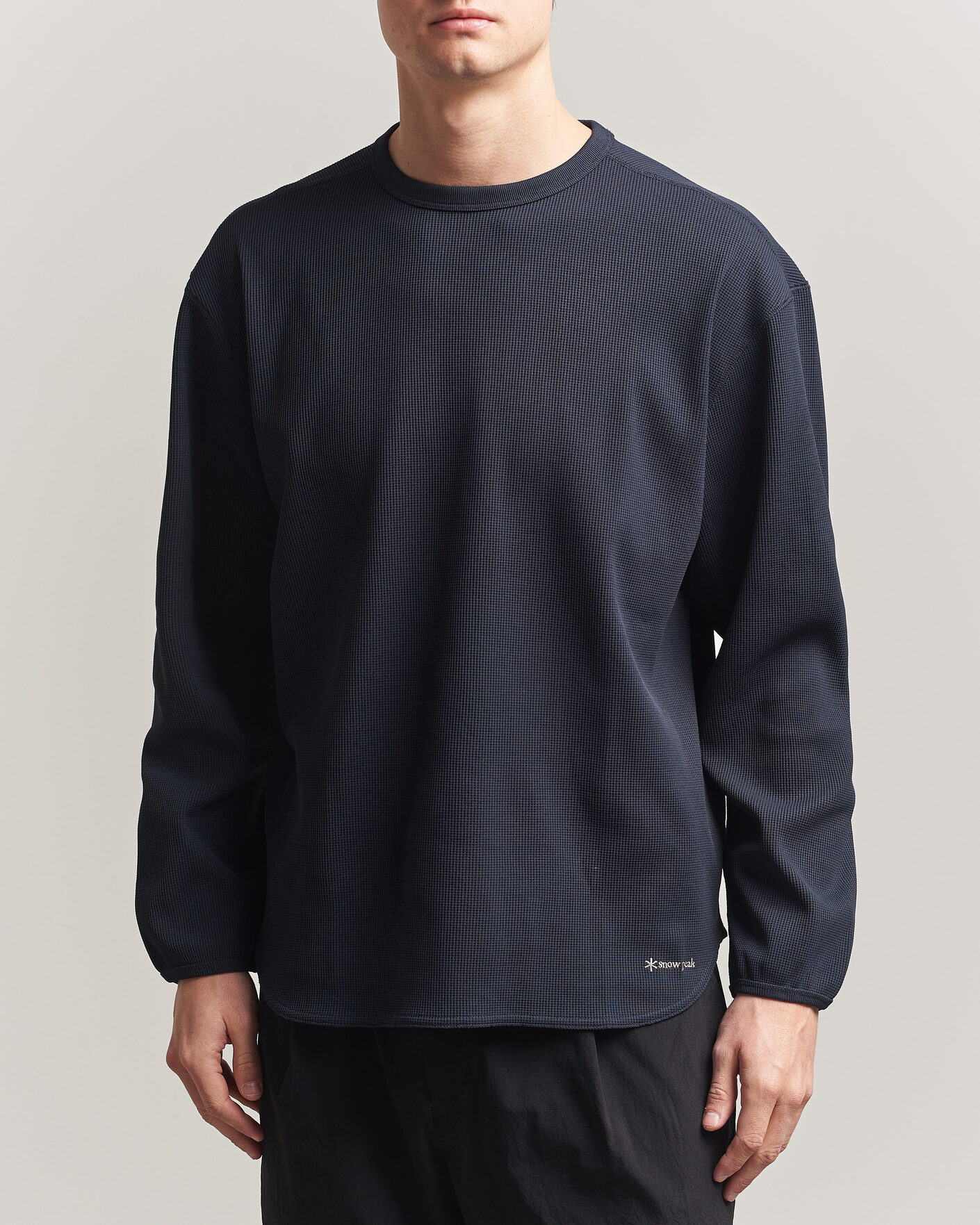 Herre | T-Shirts | Snow Peak | Dry Waffle Long Sleeve T-Shirt Dark Navy