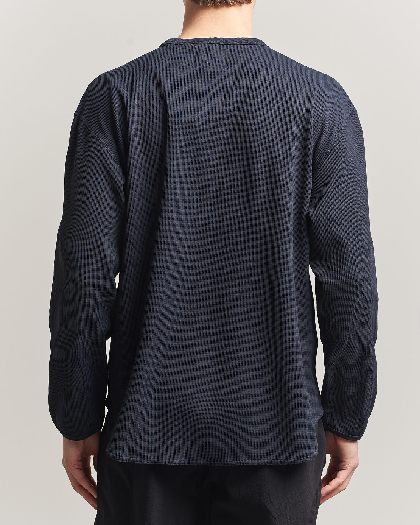 Herre | T-Shirts | Snow Peak | Dry Waffle Long Sleeve T-Shirt Dark Navy