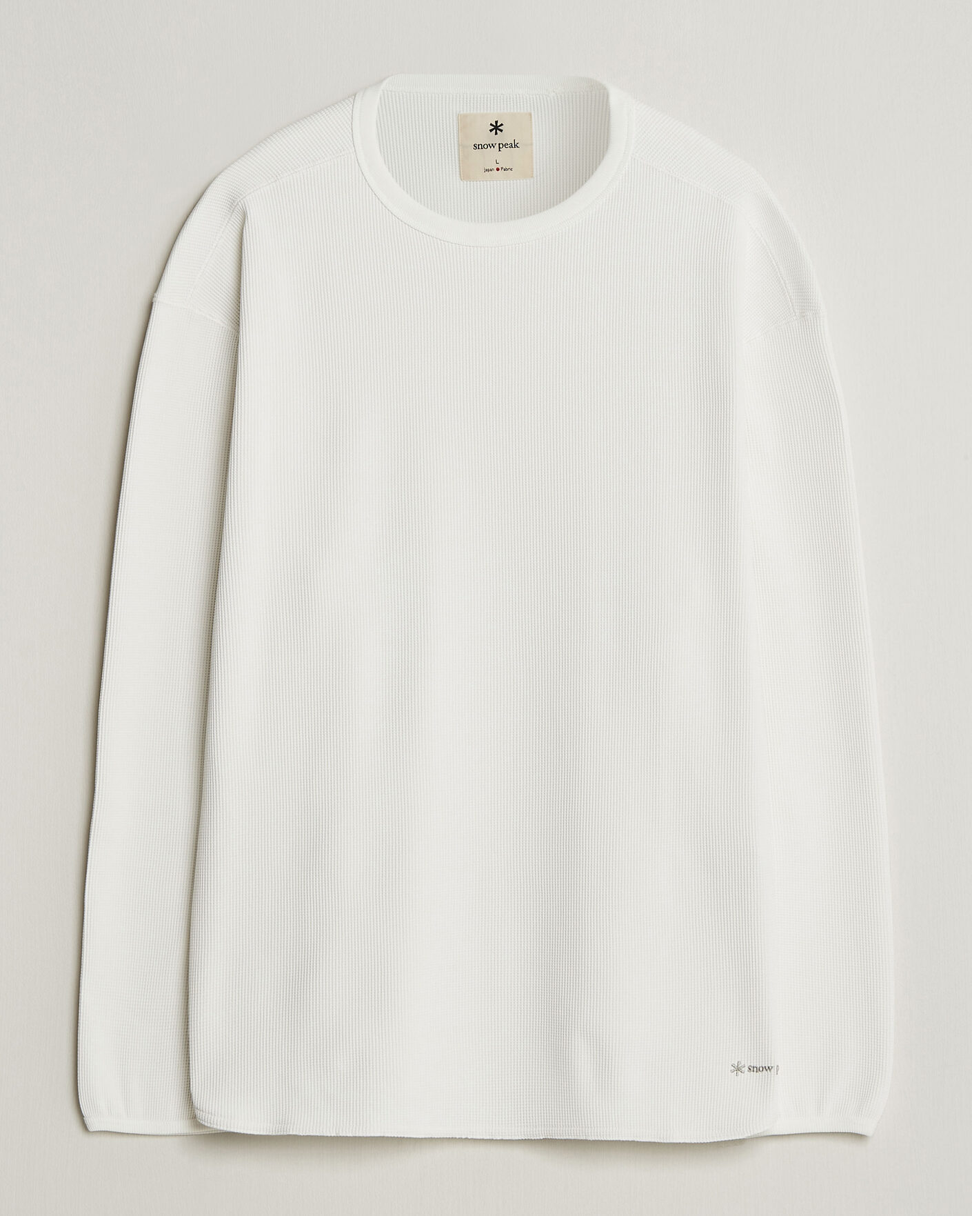 Herre | T-Shirts | Snow Peak | Dry Waffle Long Sleeve T-Shirt Off White