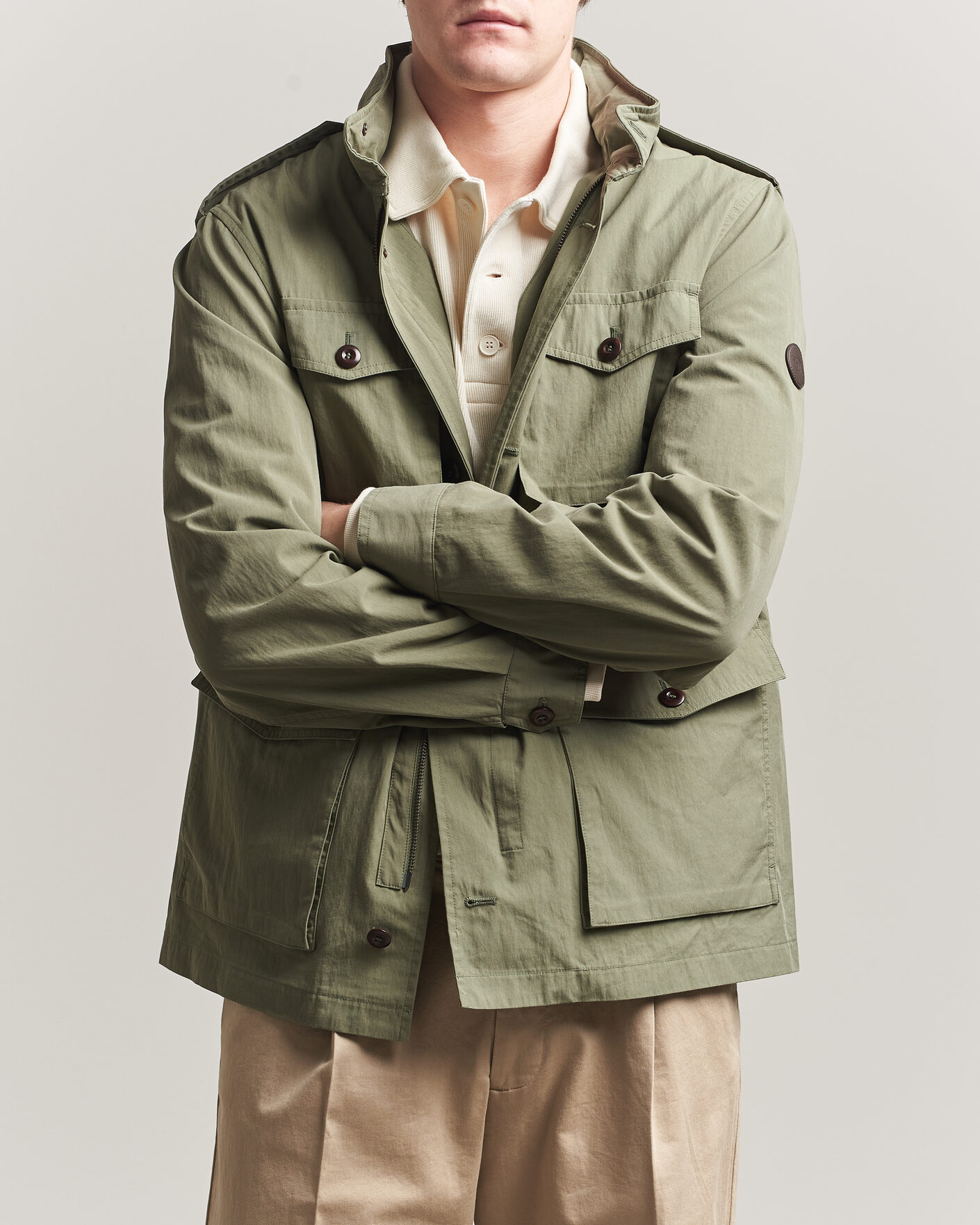 Herre | Jakker | Gant | Cotton Field Jacket Dry Herb Green
