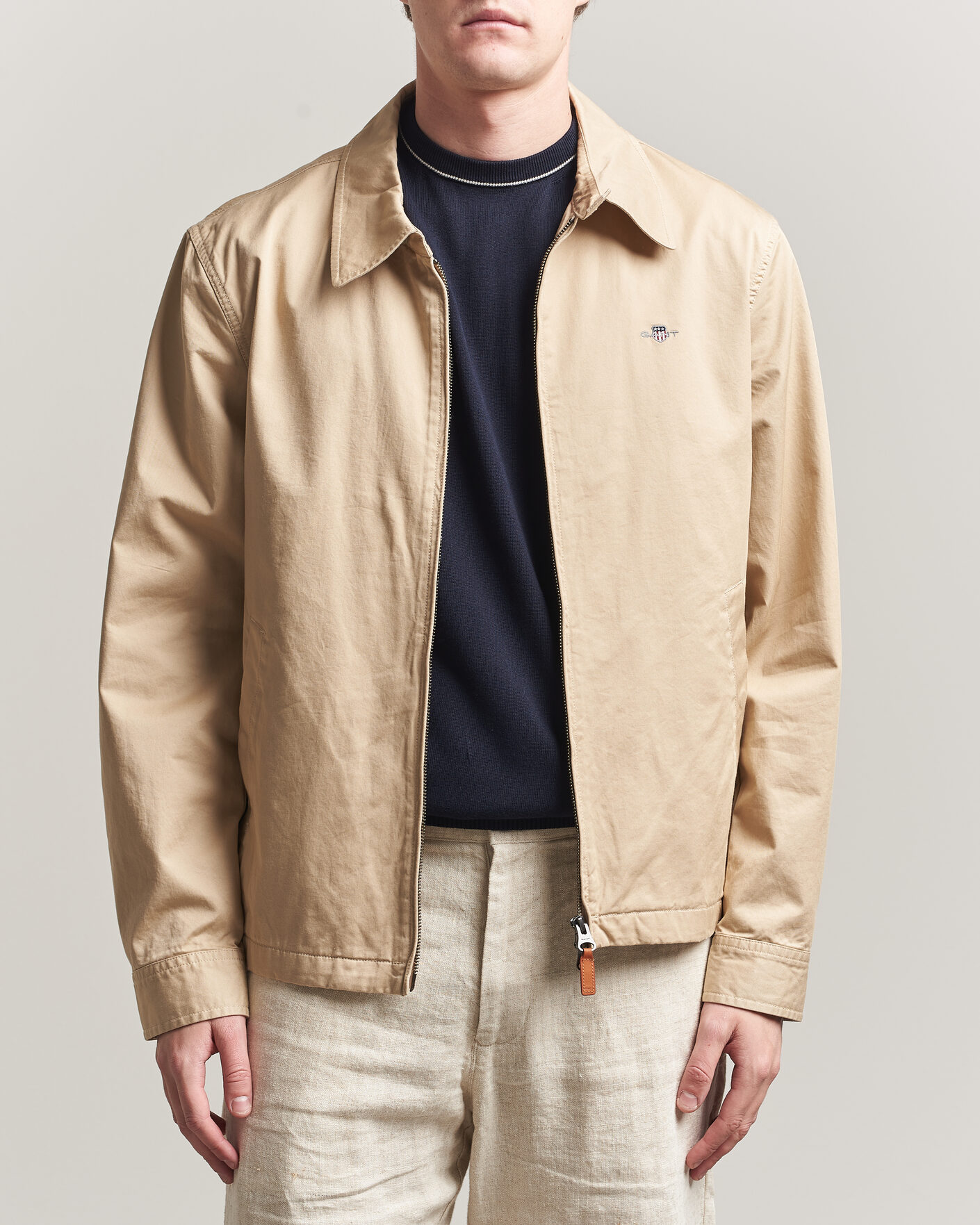 Herre | Jakker | GANT | Cotton Windcheater Jacket Oat Beige