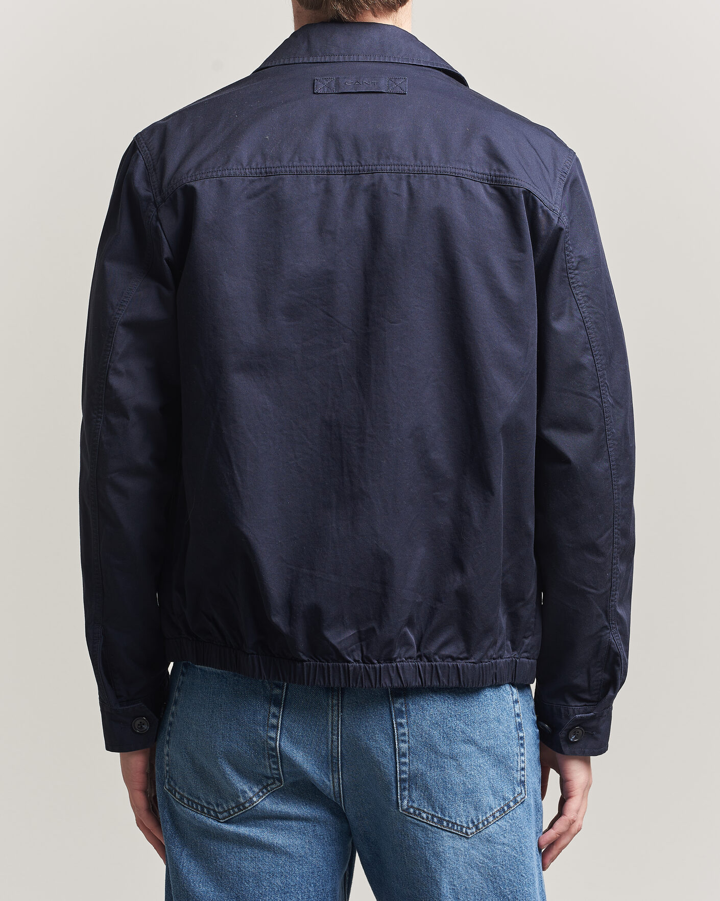 Herre | Jakker | GANT | Cotton Windcheater Jacket Evening Blue