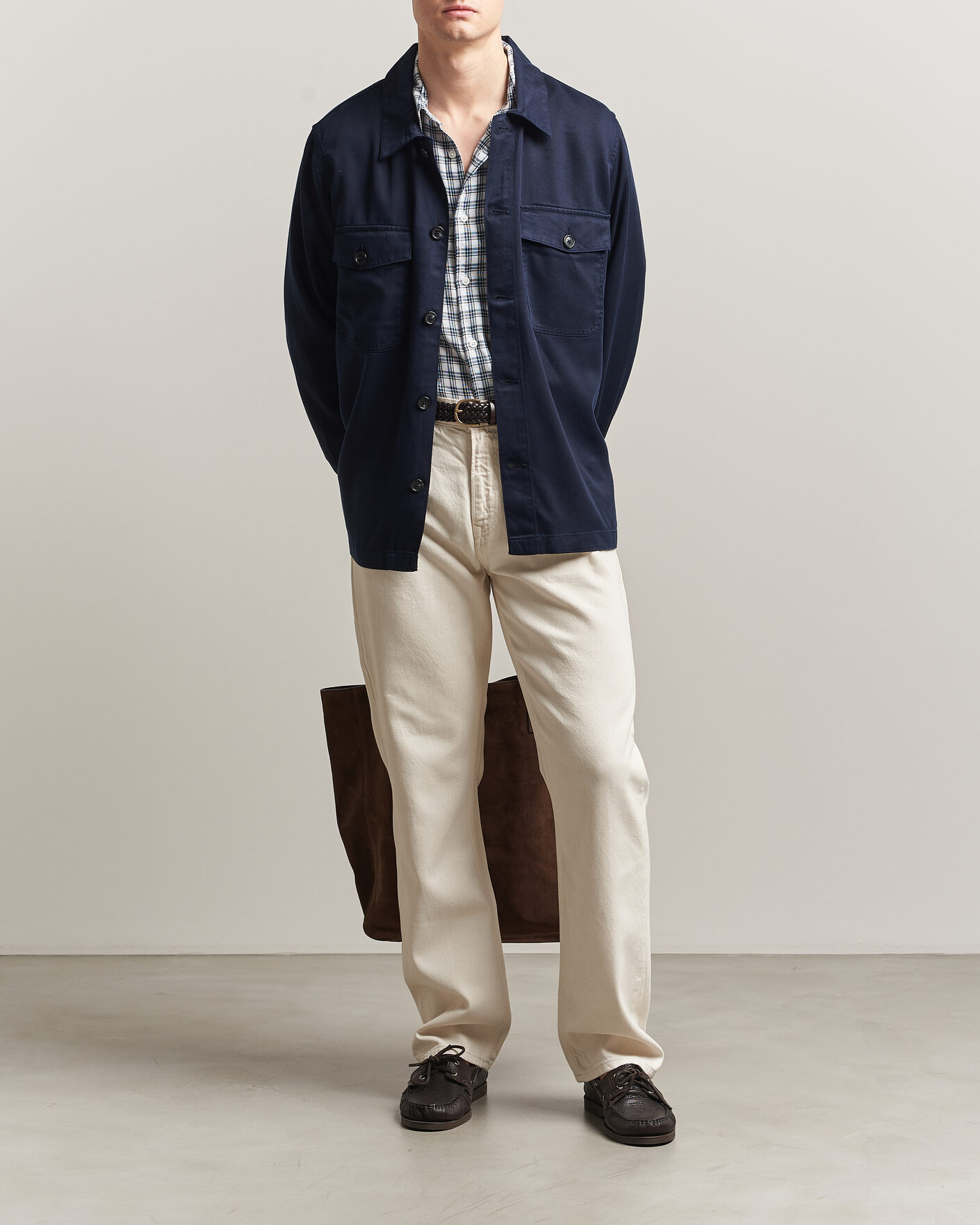 Herre | Skjorter | Gant | Regular Fit Lyocell Overshirt Evening Blue