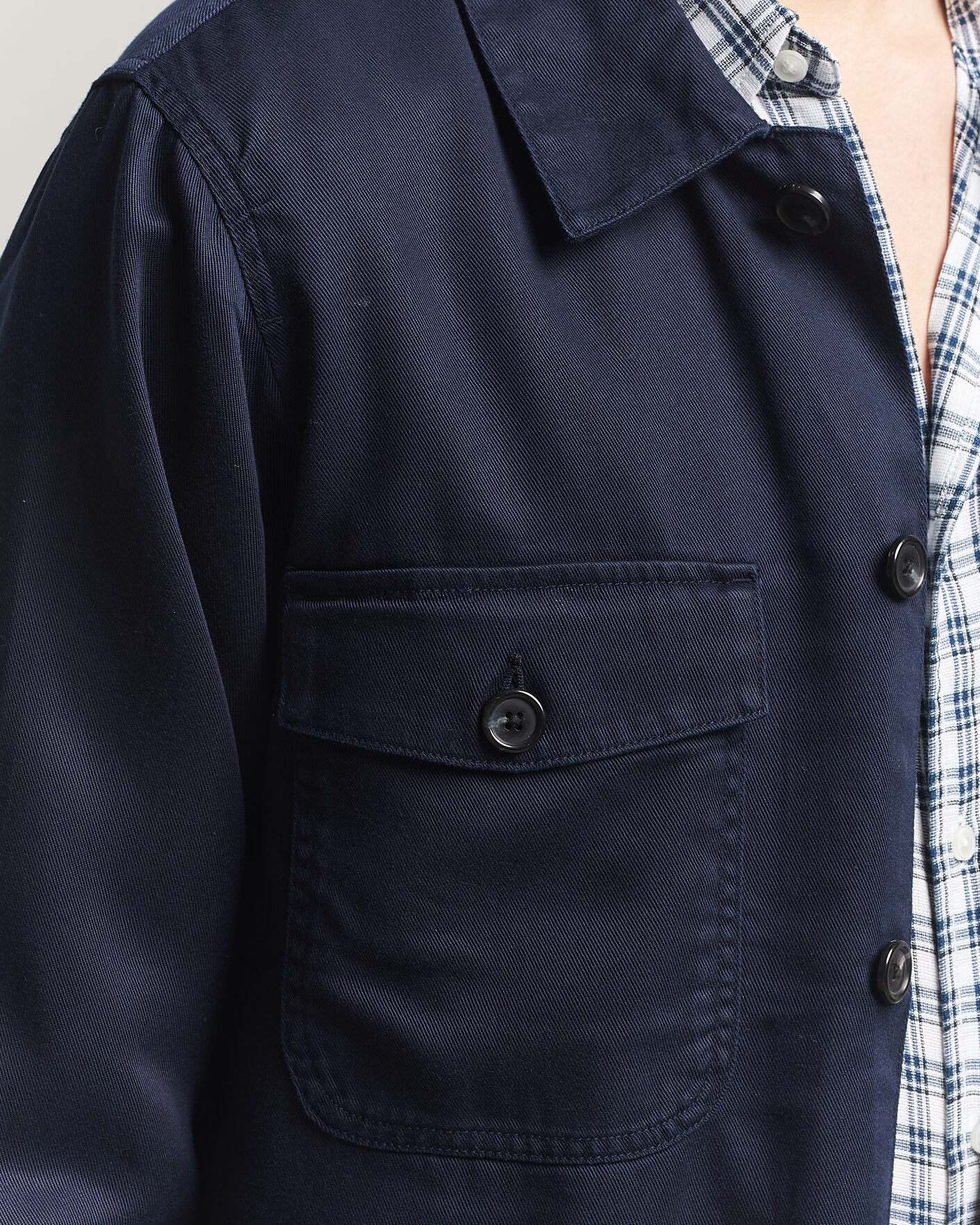 Herre | Skjorter | Gant | Regular Fit Lyocell Overshirt Evening Blue