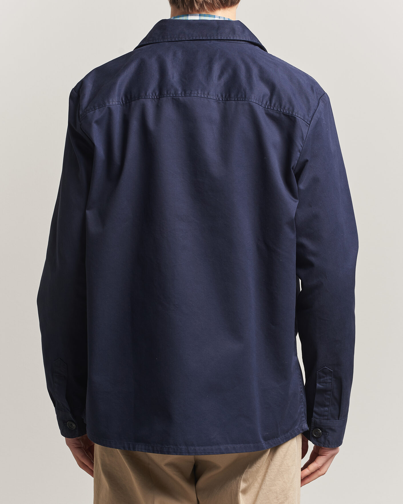 Herre | Skjorter | Gant | Regular Fit Cotton Twill Overshirt Evening Blue