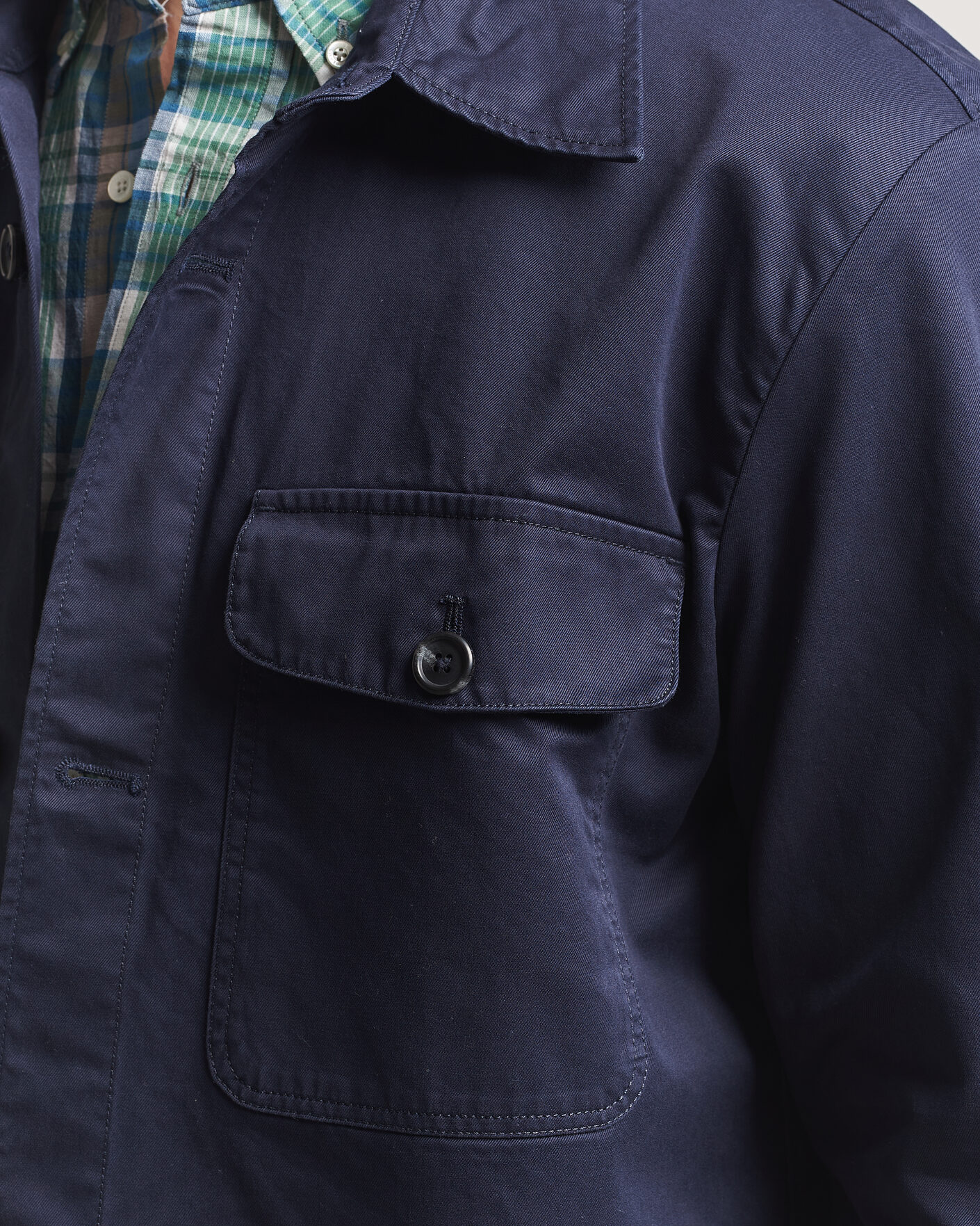 Herre | Skjorter | Gant | Regular Fit Cotton Twill Overshirt Evening Blue