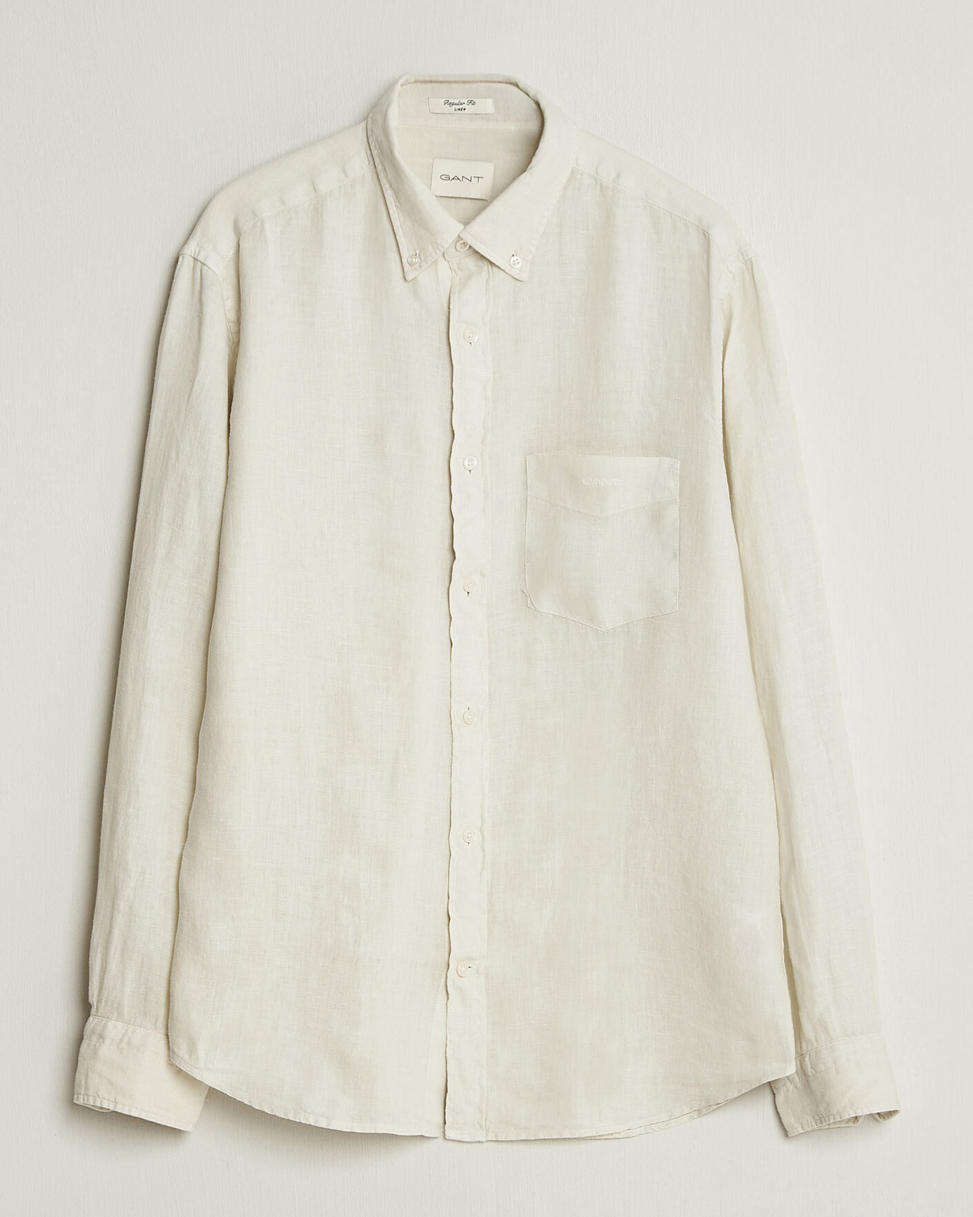 Herre | Skjorter | Gant | Regular Fit Garment Dyed Linen Shirt Sand