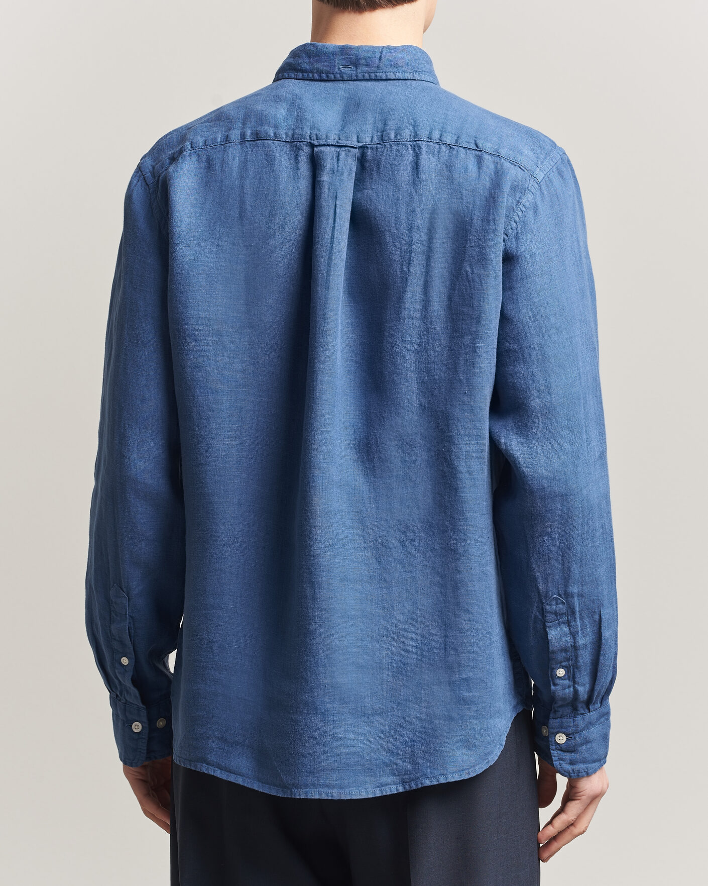 Herre | Skjorter | Gant | Regular Fit Garment Dyed Linen Shirt Vintage Blue