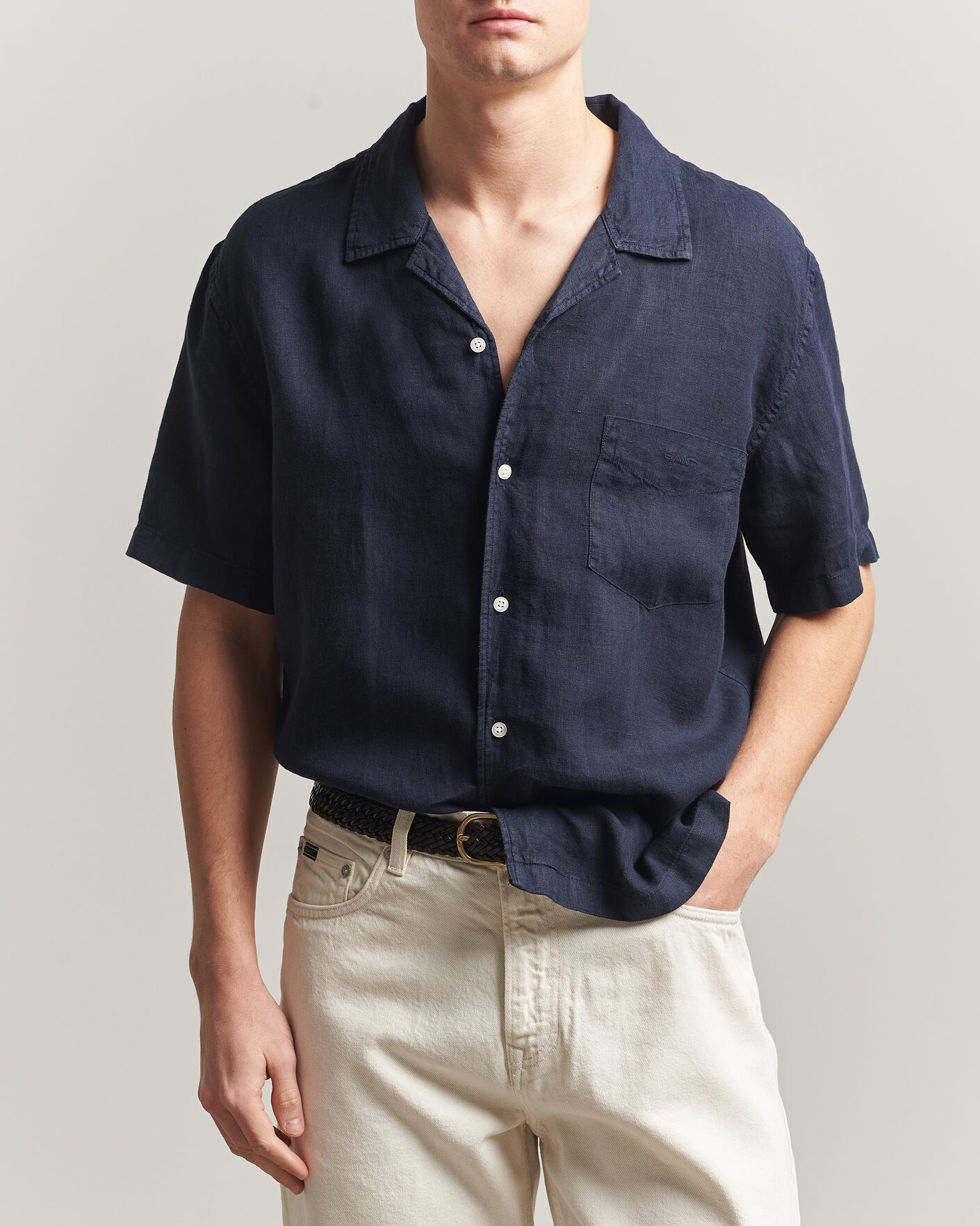 Herre | Skjorter | Gant | Regular Fit Garment Dyed Resort Shirt Blue