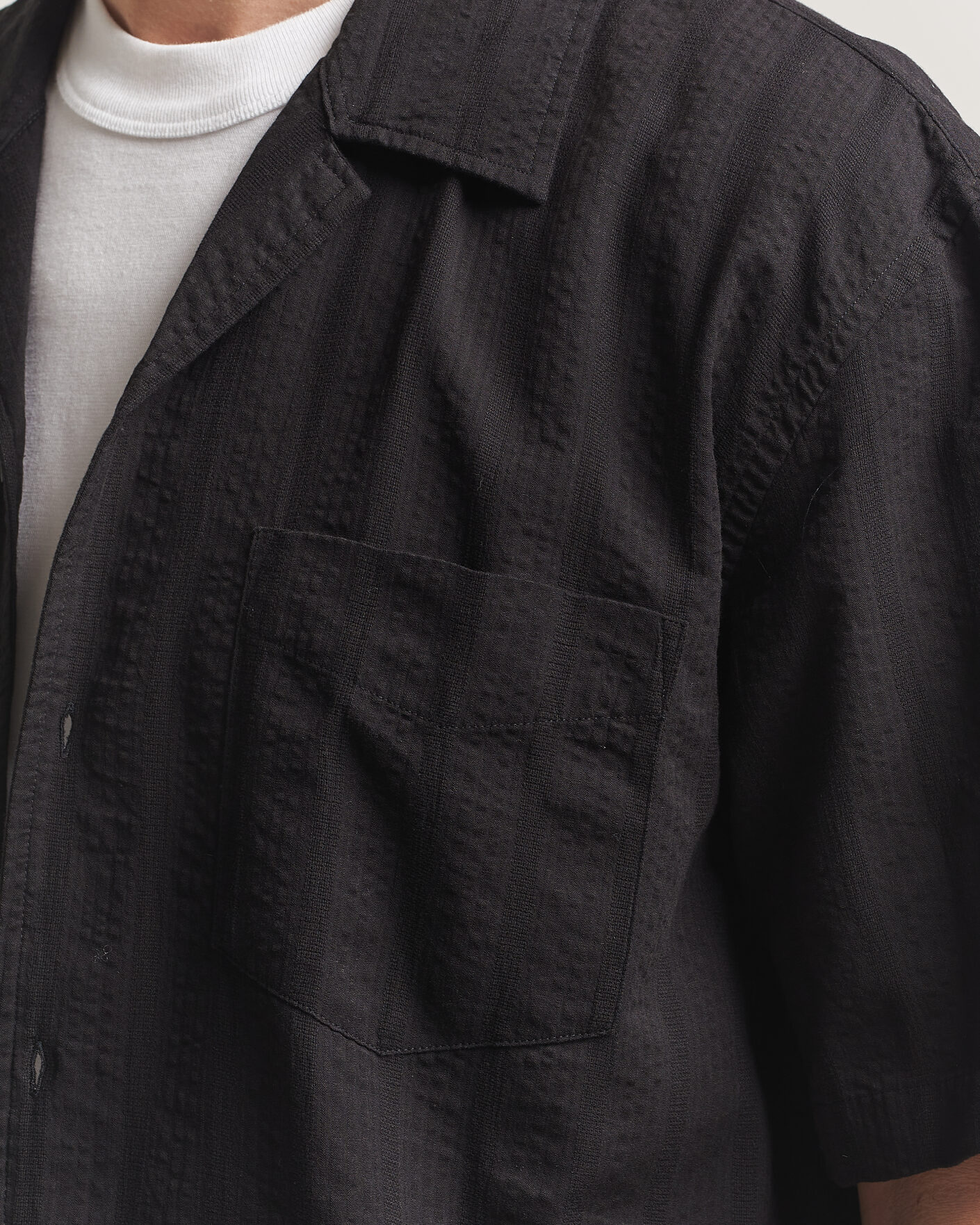 Herre | Skjorter | Gant | Relaxed Fit Dobby Striped Camp Shirt Black