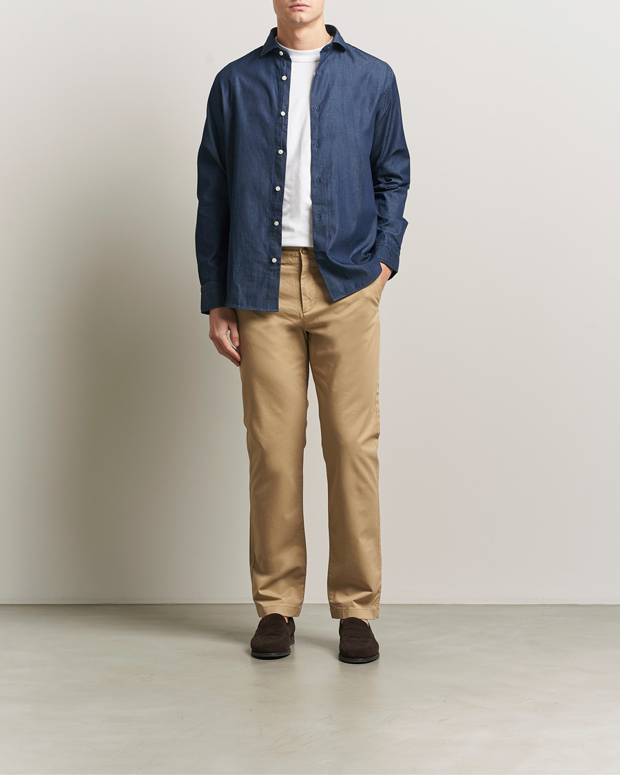 Herre | Skjorter | GANT | Regular Fit Indigo Twill Shirt Dark Indigo